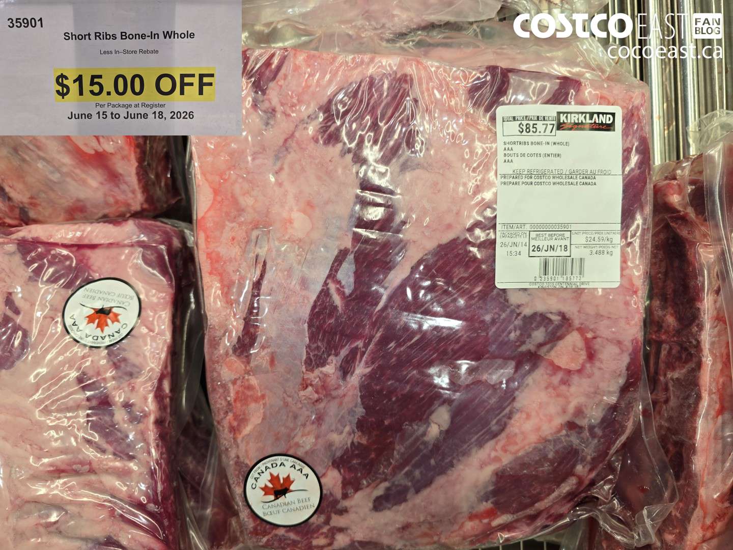 35901 SHORT RIBS BONE-IN WHOLE ($15.00 INSTANT SAVINGS)