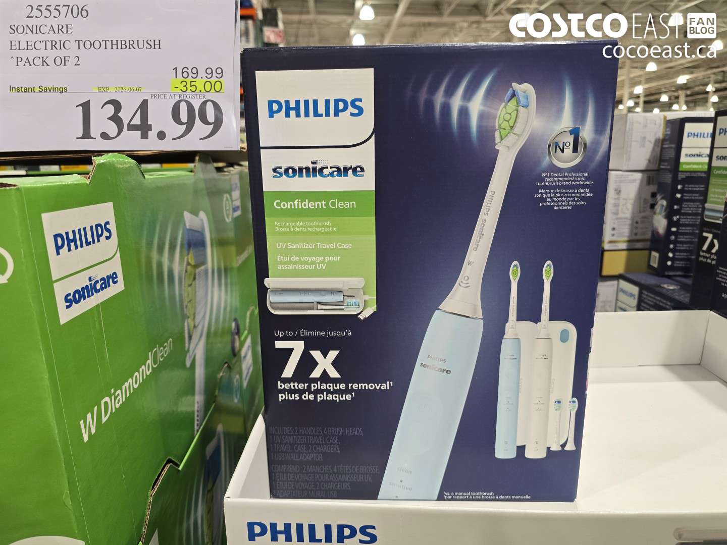 2555706 SONICARE ELECTRIC TOOTHBRUSH PACK OF 2 ($35.00 INSTANT SAVINGS EXPIRES ON 2026-06-07) $134.99