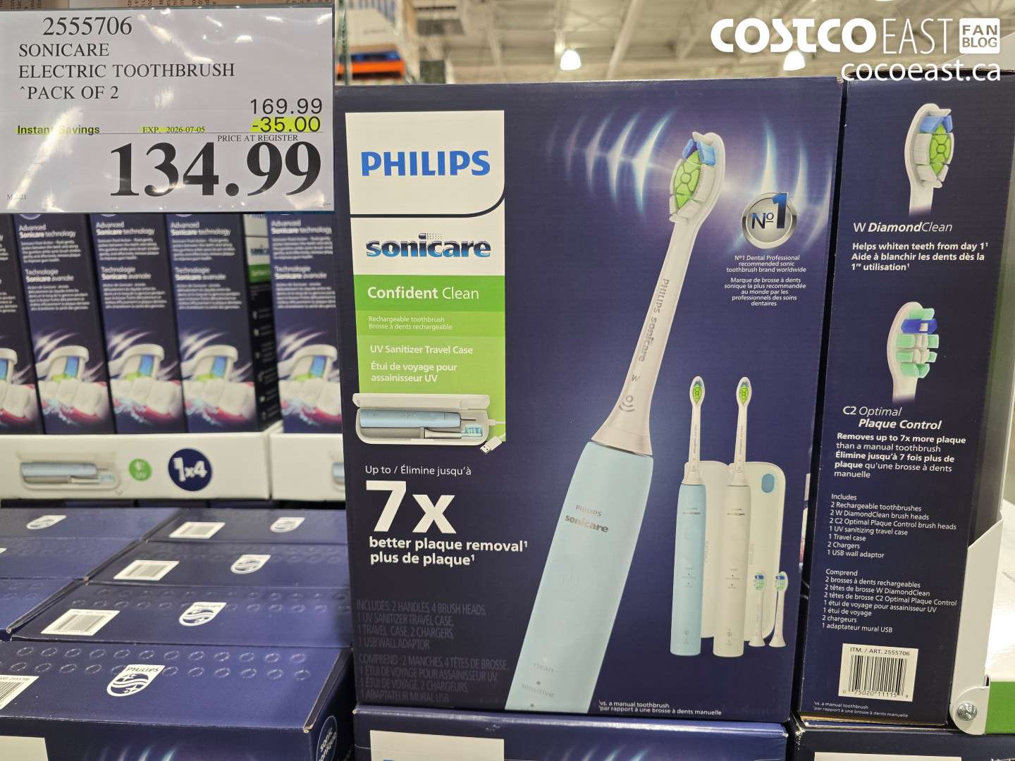 2555706 SONICARE ELECTRIC TOOTHBRUSH PACK OF 2 ($35.00 INSTANT SAVINGS EXPIRES ON 2026-07-05) $134.99