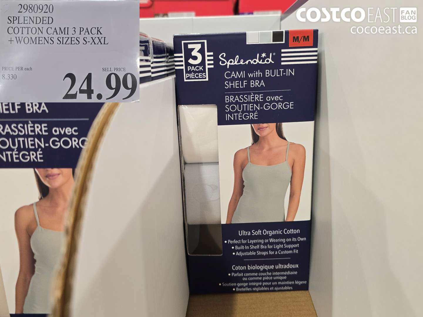 2980920 SPLENDED COTTON CAMI 3 PACK WOMENS SIZES S-XXL $24.99