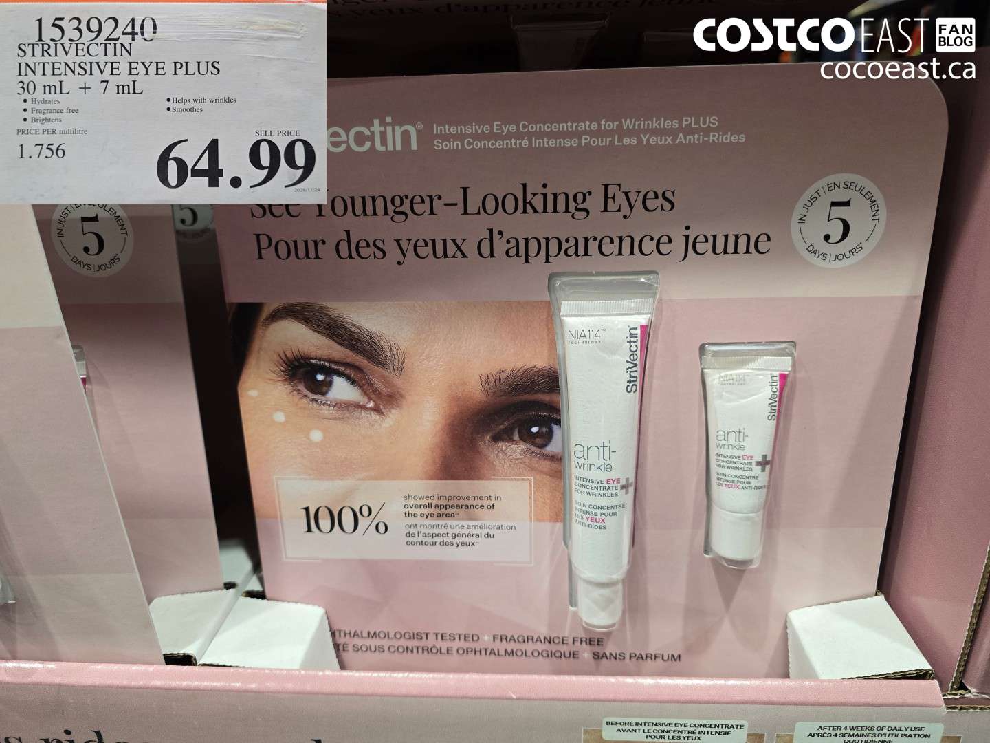 1539240 STRIVECTIN INTENSIVE EYE PLUS 30 ML + 7 ML $64.99