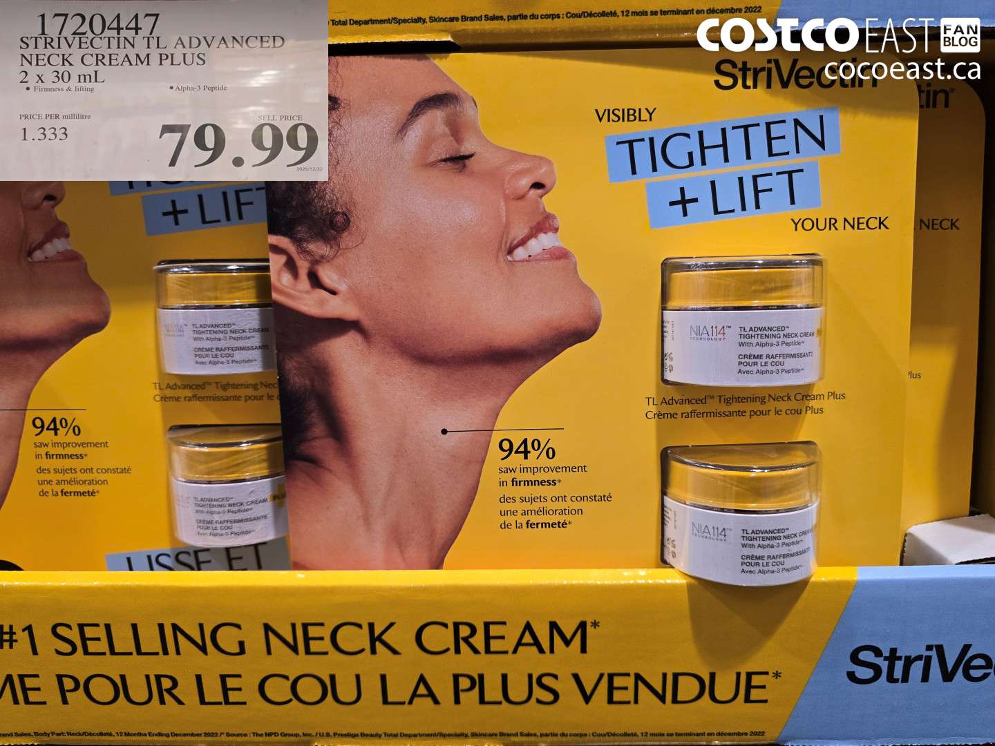 1720447 STRIVECTIN TL ADVANCED NECK CREAM PLUS 2 X 30 ML $79.99