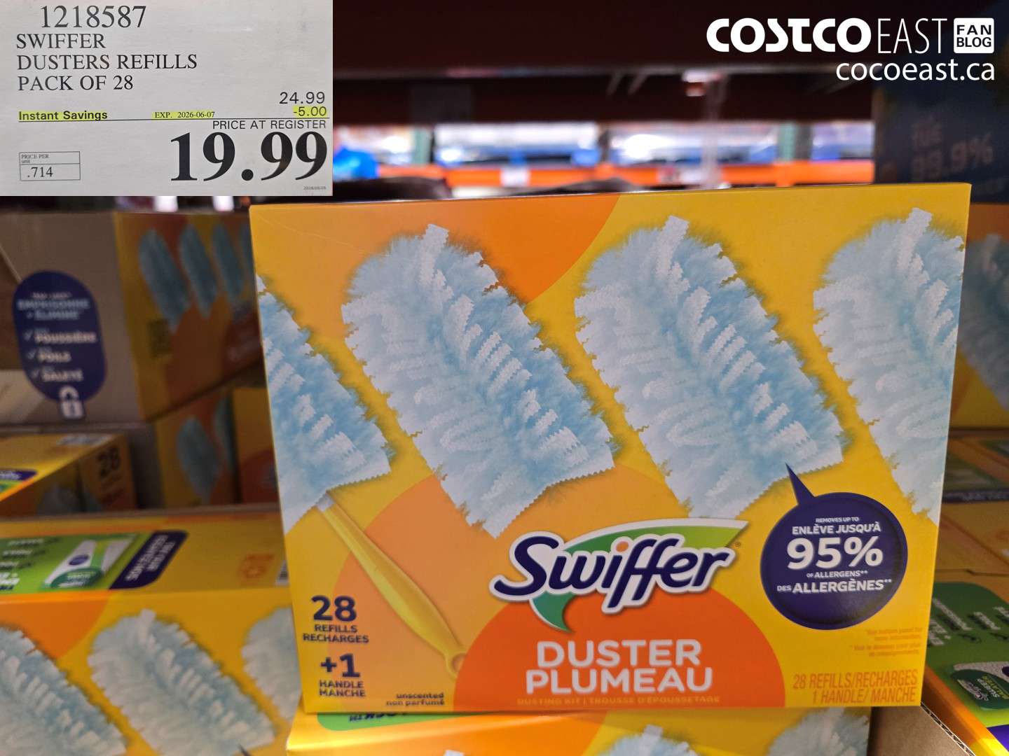 1218587 SWIFFER DUSTERS REFILLS PACK OF 28 ($5.00 INSTANT SAVINGS EXPIRES ON 2026-06-07) $19.99