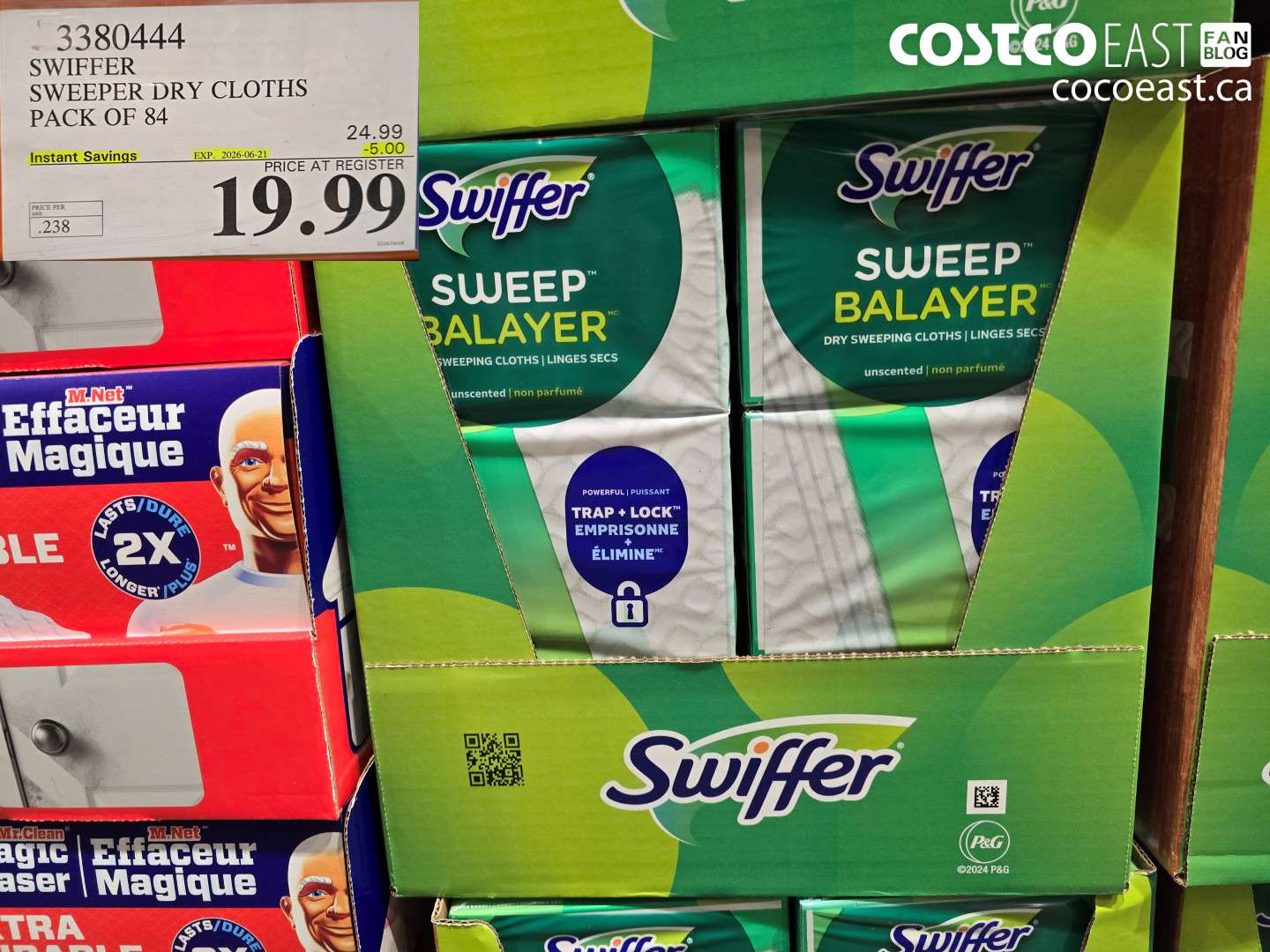 3380444 SWIFFER SWEEPER DRY CLOTHS PACK OF 84 ($5.00 INSTANT SAVINGS EXPIRES ON 2026-06-21) $19.99