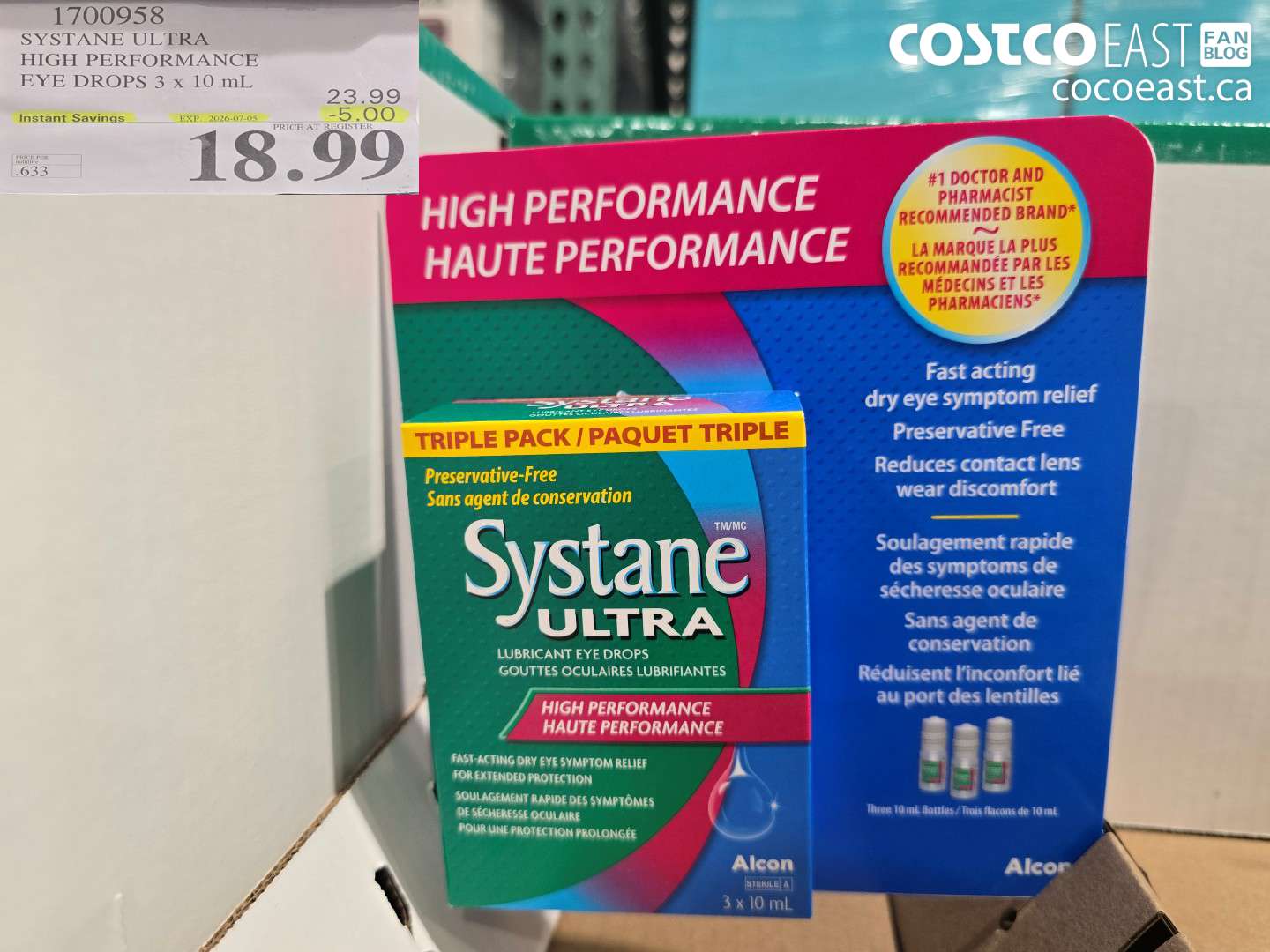 1700958 SYSTANE ULTRA HIGH PERFORMANCE EYE DROPS 3 X 10 ML ($5.00 INSTANT SAVINGS EXPIRES ON 2026-07-05) $18.99