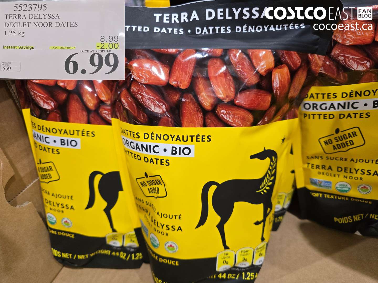 5523795 TERRA DELYSSA DEGLET NOOR DATES 1.25 KG ($2.00 INSTANT SAVINGS EXPIRES ON 2026-06-07) $6.99