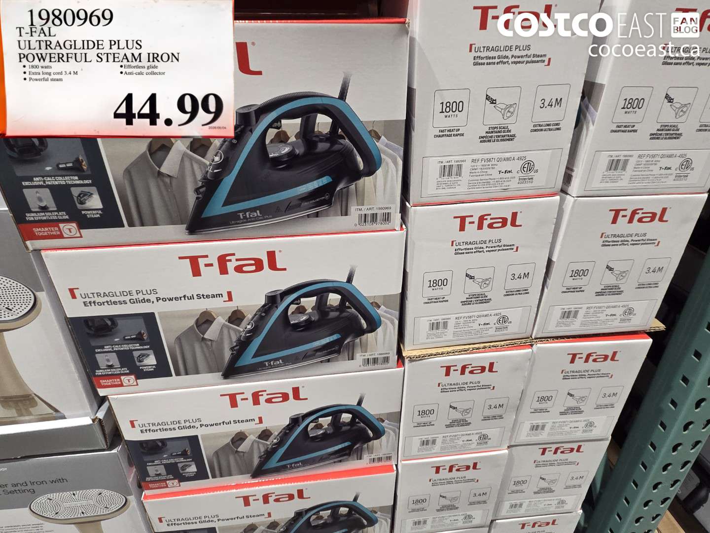 1980969 T-FAL ULTRAGLIDE PLUS POWERFUL STEAM IRON $44.99