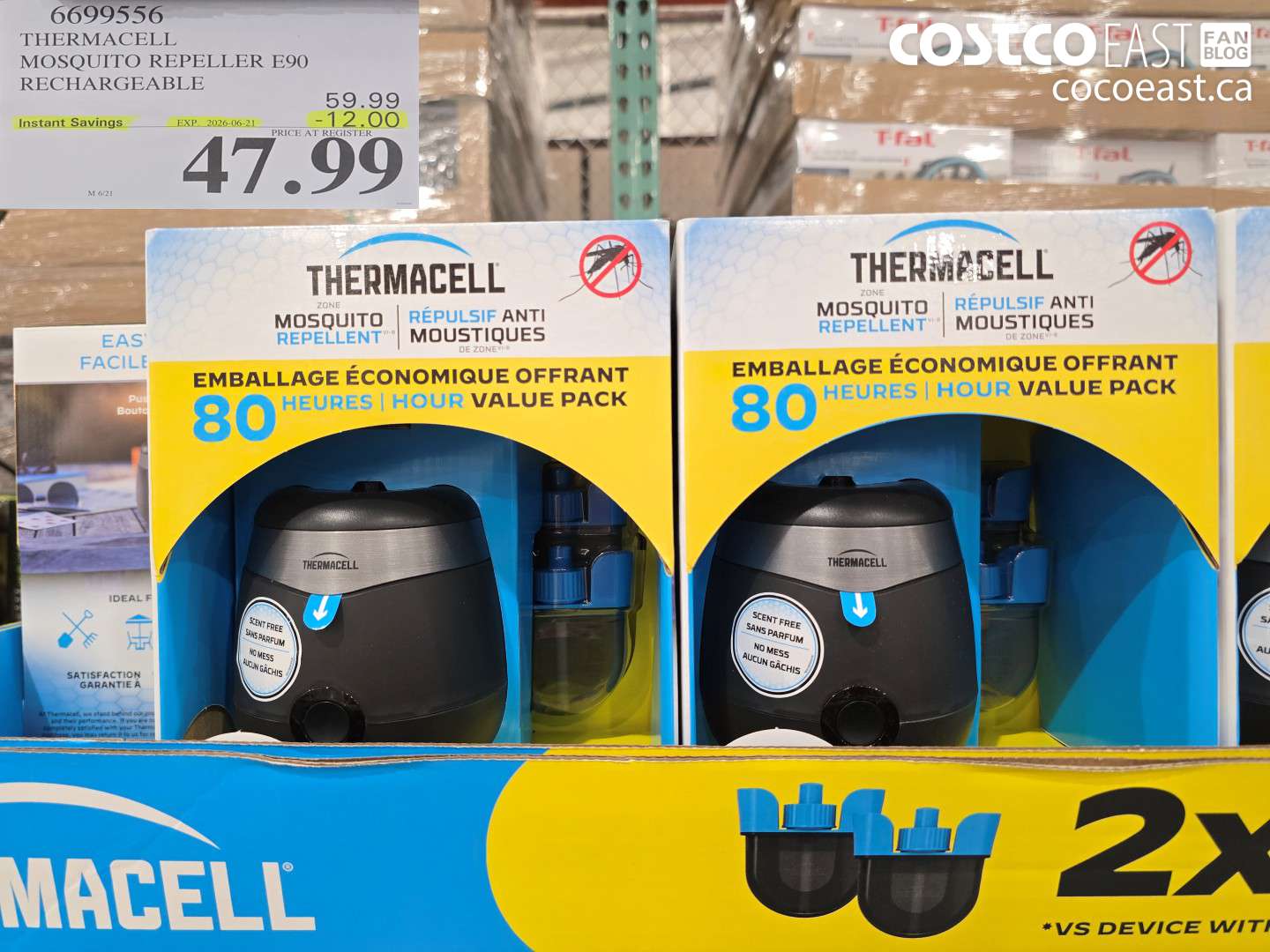 6699556 THERMACELL MOSQUITO REPELLER E90 RECHARGEABLE ($12.00 INSTANT SAVINGS EXPIRES ON 2026-06-21) $47.99