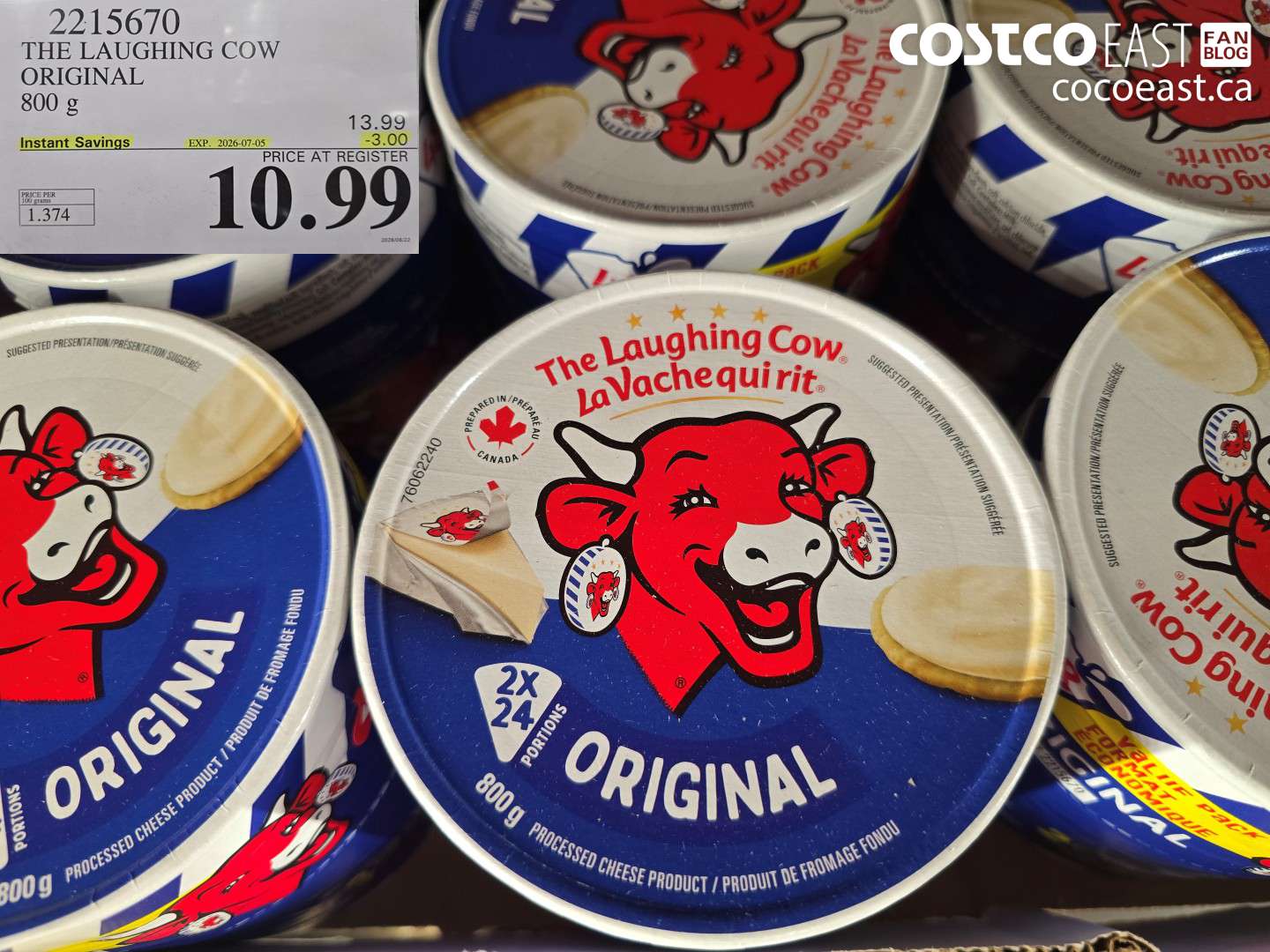 2215670 THE LAUGHING COW ORIGINAL 800 G ($3.00 INSTANT SAVINGS EXPIRES ON 2026-07-05) $10.99