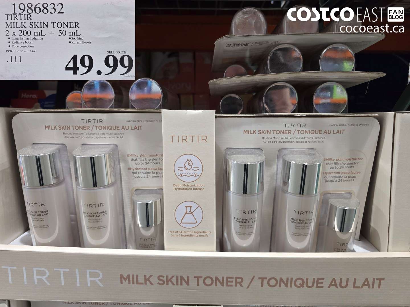1986832 TIRTIR MILK SKIN TONER 2 X 200 ML + 50 ML $49.99