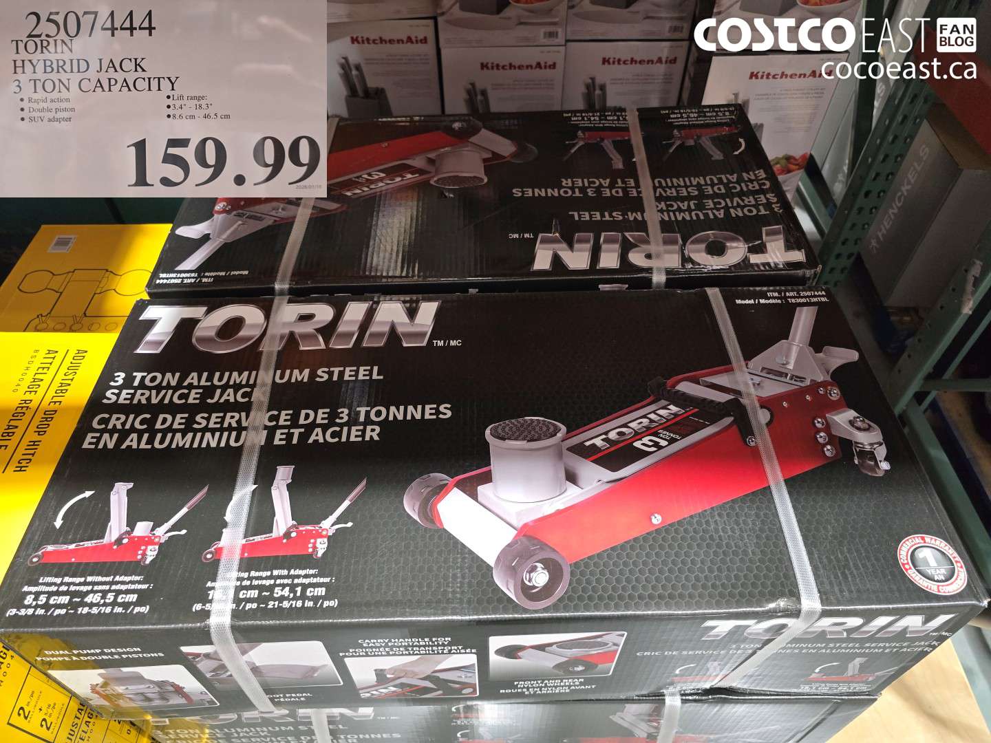 2507444 TORIN HYBRID JACK 3 TON CAPACITY $159.99