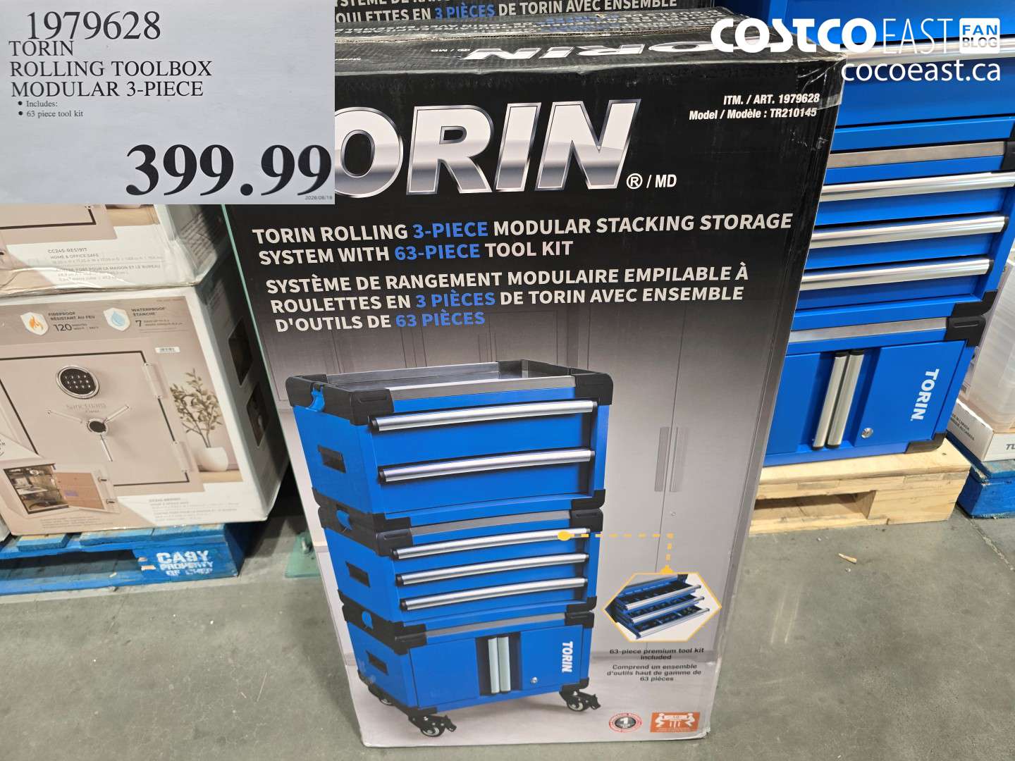 1979628 TORIN ROLLING TOOL BOX MODULAR 3-PIECE $399.99
