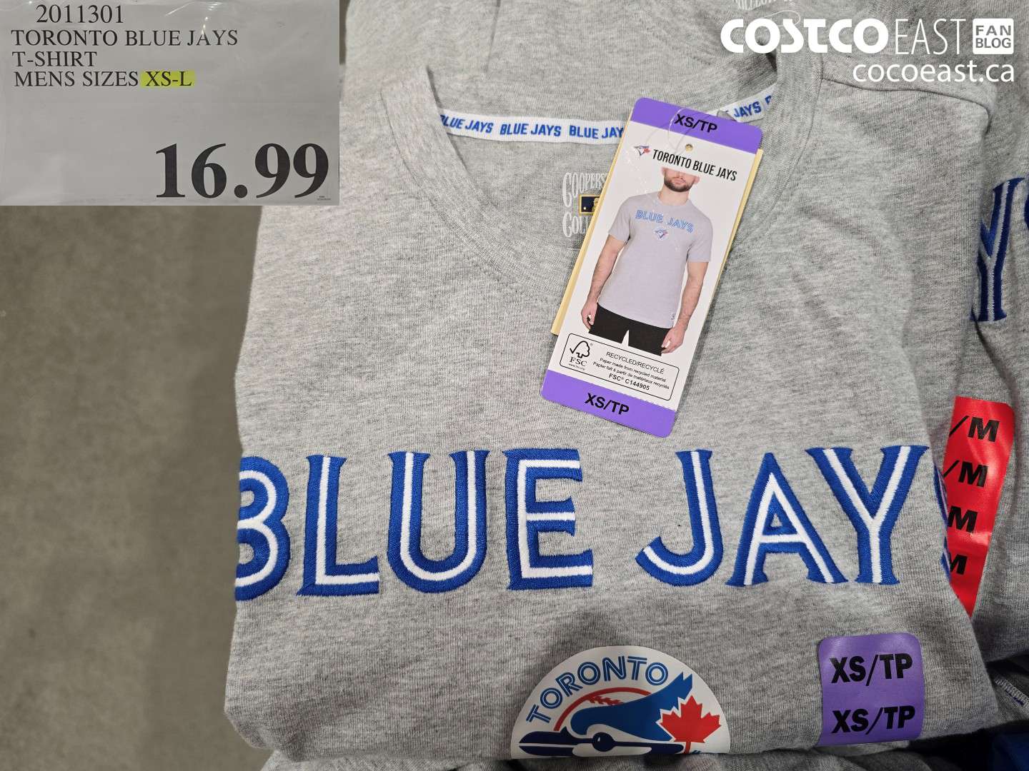 2011301 TORONTO BLUE JAYS T-SHIRT MENS SIZES XS-L $16.99