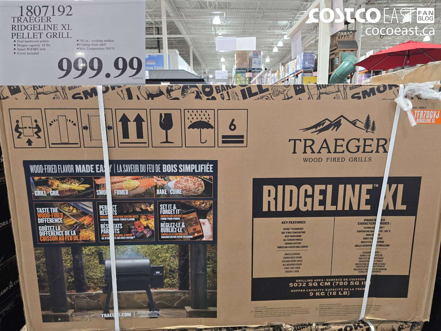 1807192 TRAEGER RIDGELINE XL PELLET GRILL $999.99