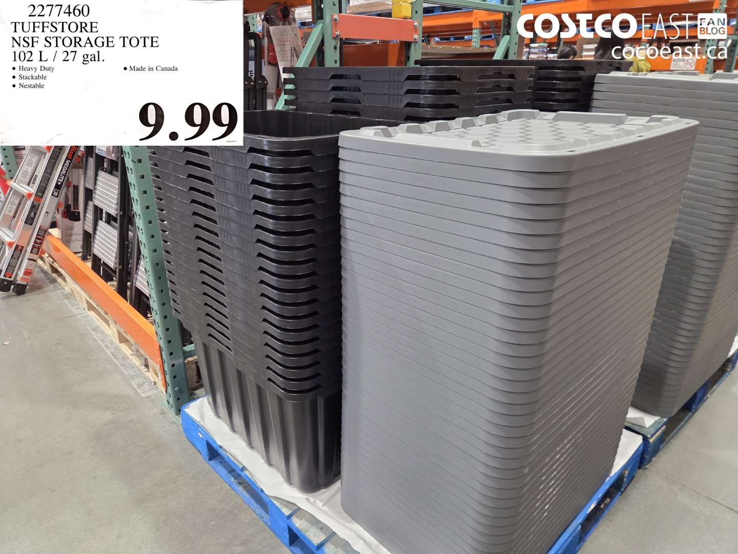 2277460 TUFFSTORE NSF STORAGE TOTE 102 L / 27 GAL. $9.99