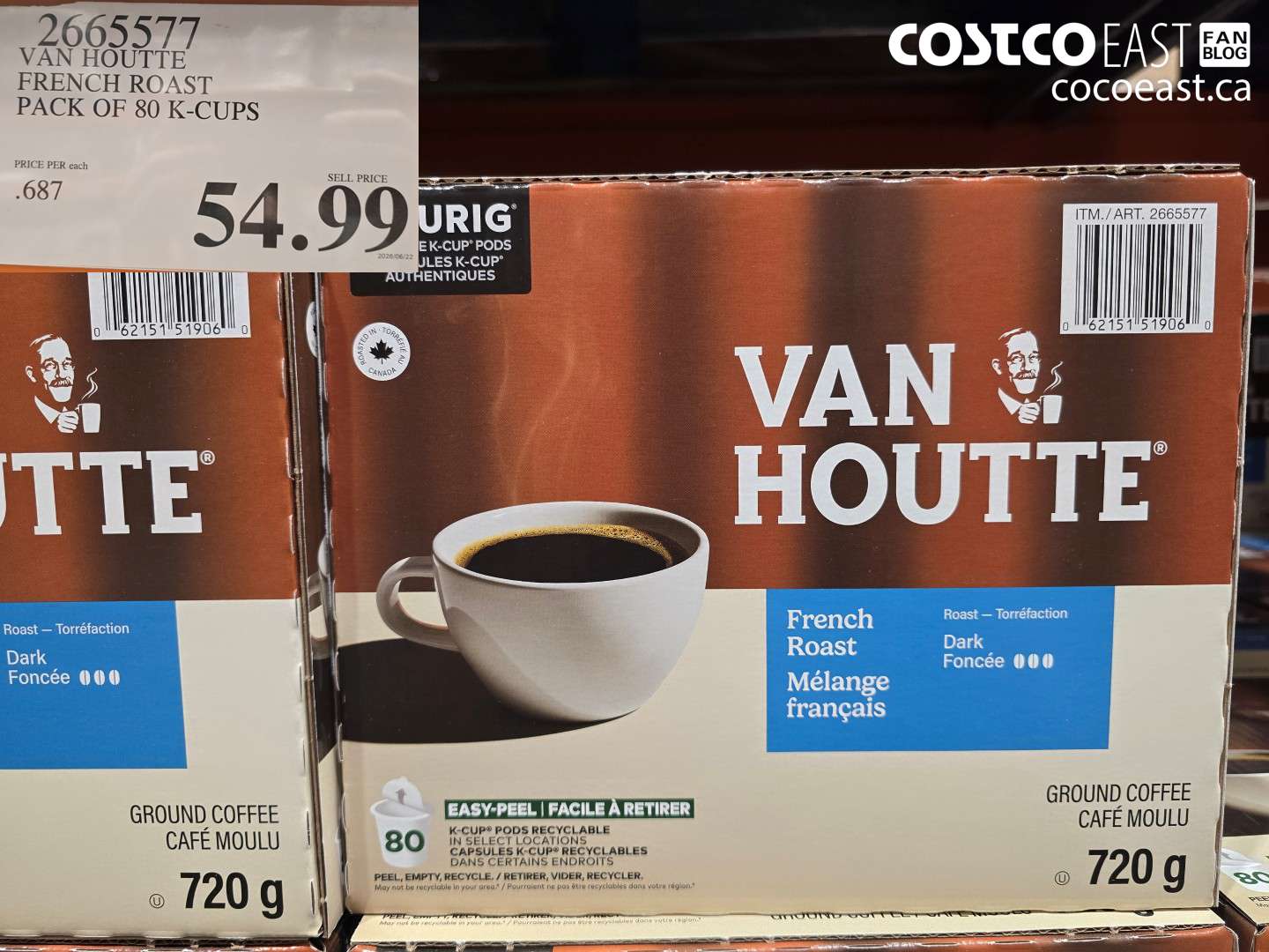 2665577 VAN HOUTTE FRENCH ROAST PACK OF 80 K-CUPS $54.99