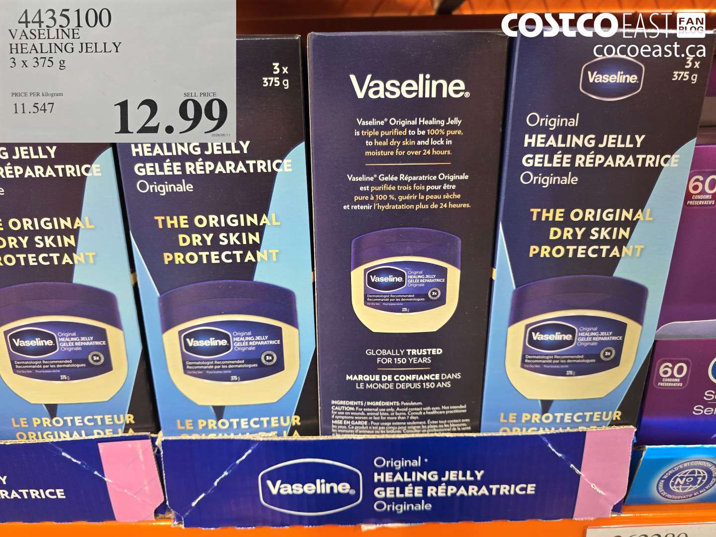 4435100 VASELINE HEALING JELLY 3 X 375 G $12.99