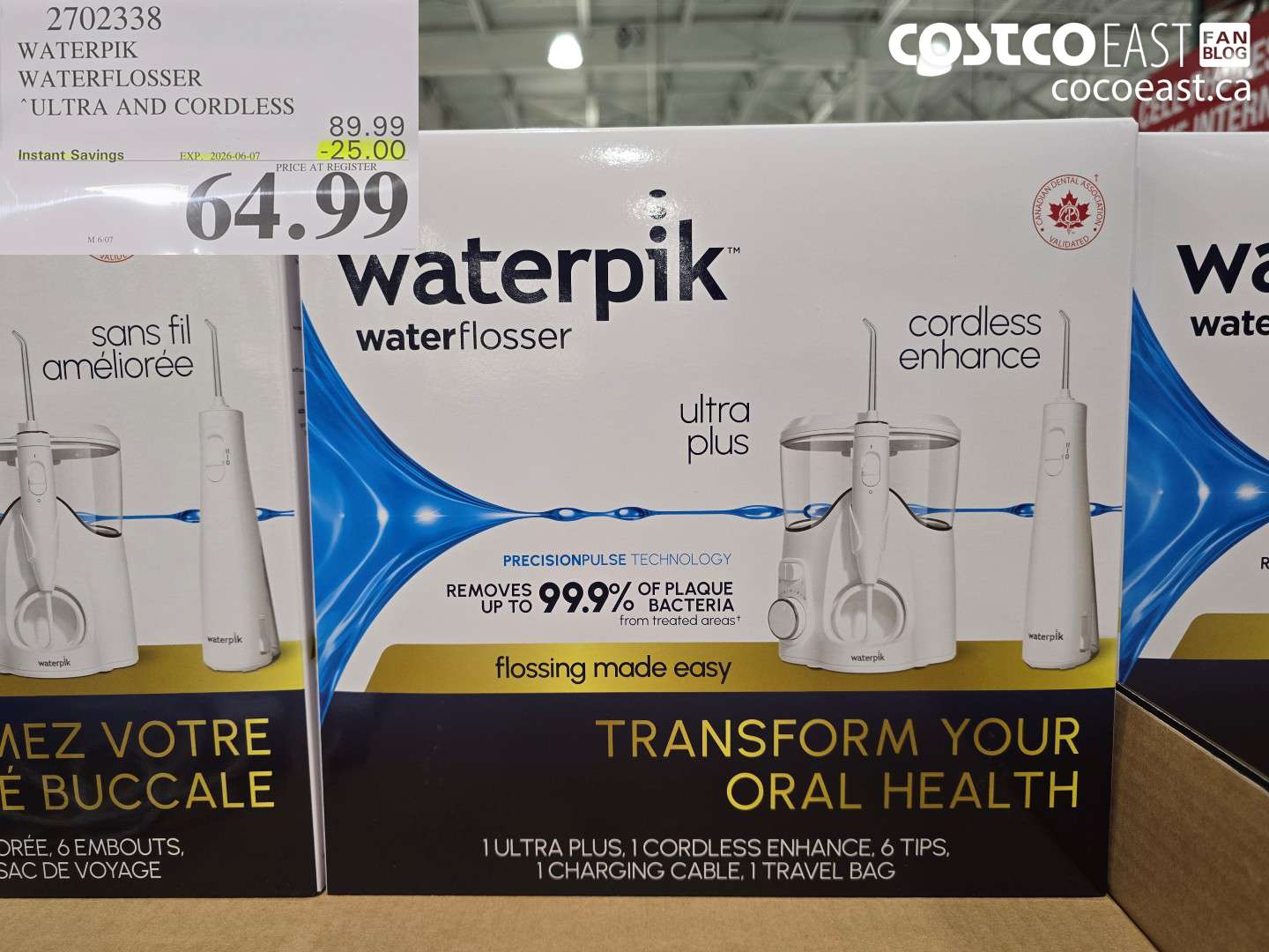 2702338 WATERPIK WATERFLOSSER ULTRA AND CORDLESS ($25.00 INSTANT SAVINGS EXPIRES ON 2026-06-07) $64.99