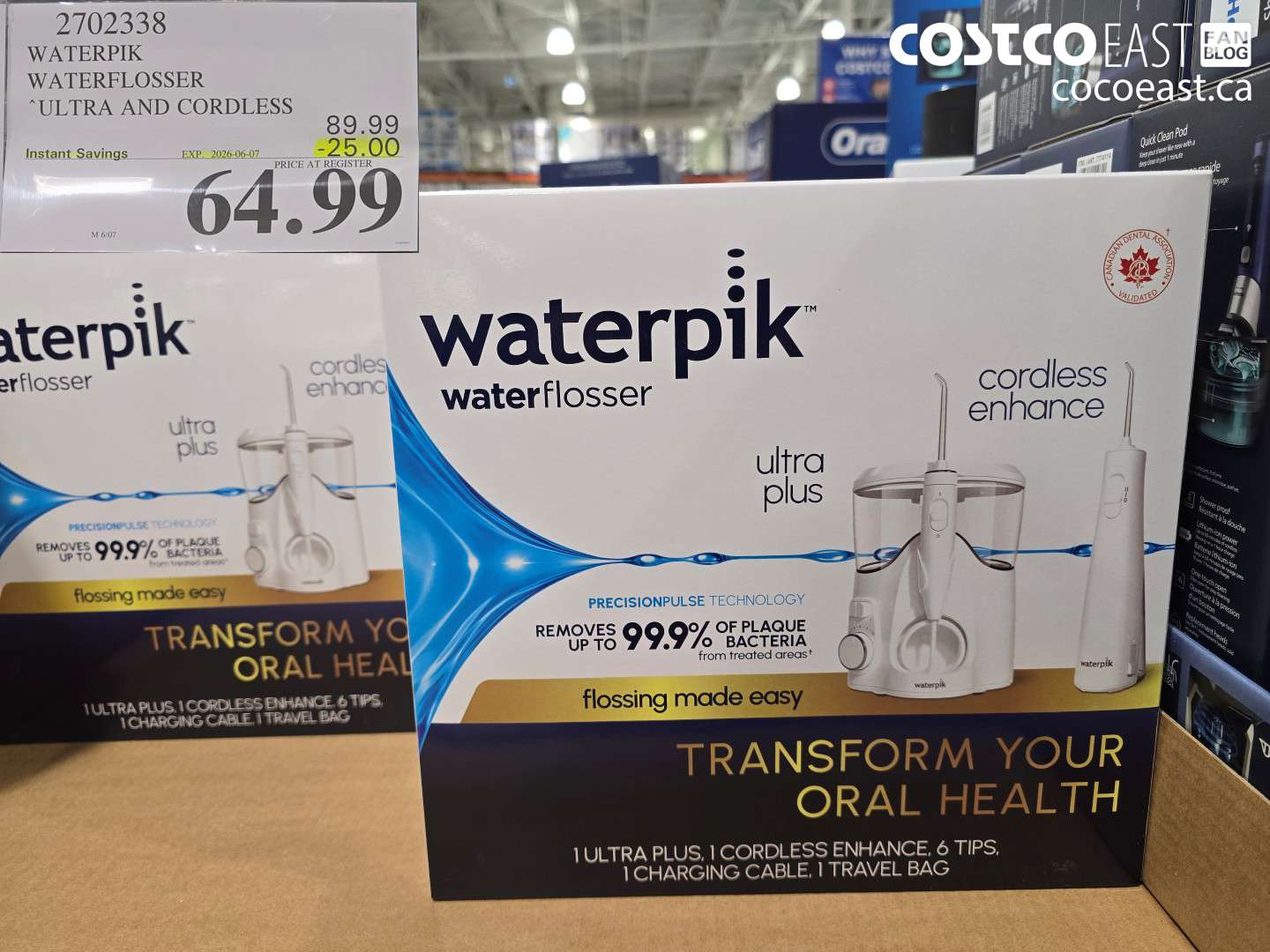 2702338 WATERPIK WATERFLOSSER ULTRA AND CORDLESS ($25.00 INSTANT SAVINGS EXPIRES ON 2026-06-07) $64.99