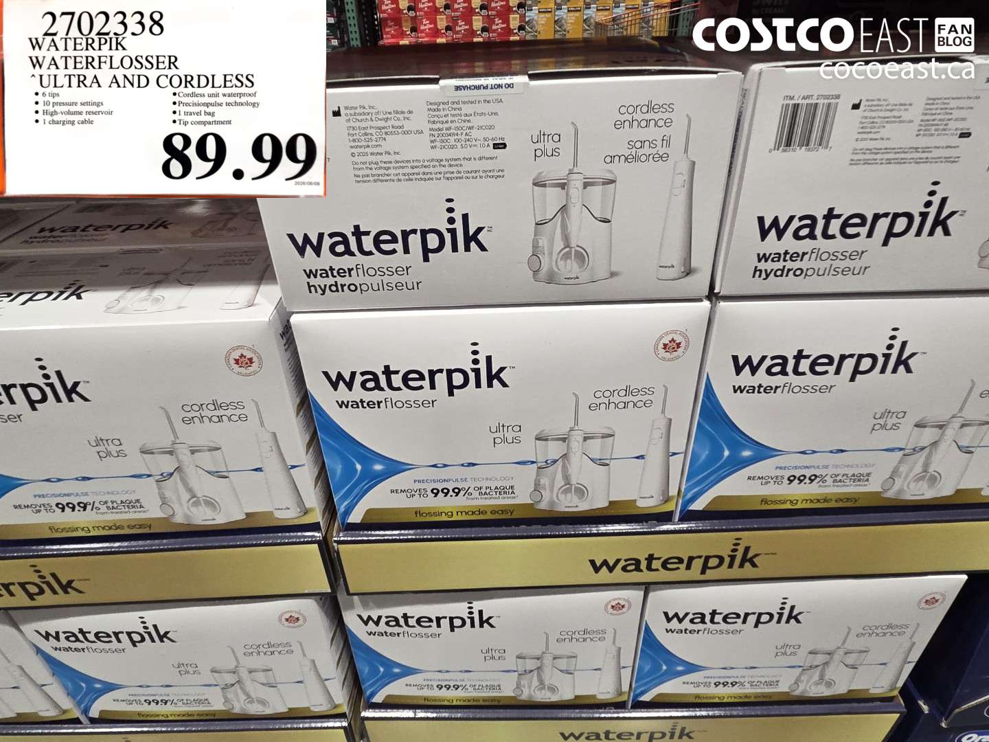2702338 WATERPIK WATERFLOSSER ULTRA AND CORDLESS $89.99