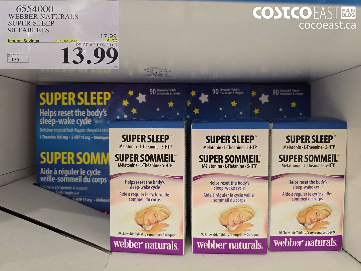 6554000 WEBBER NATURALS SUPER SLEEP 90 TABLETS ($4.00 INSTANT SAVINGS EXPIRES ON 2026-07-05) $13.99