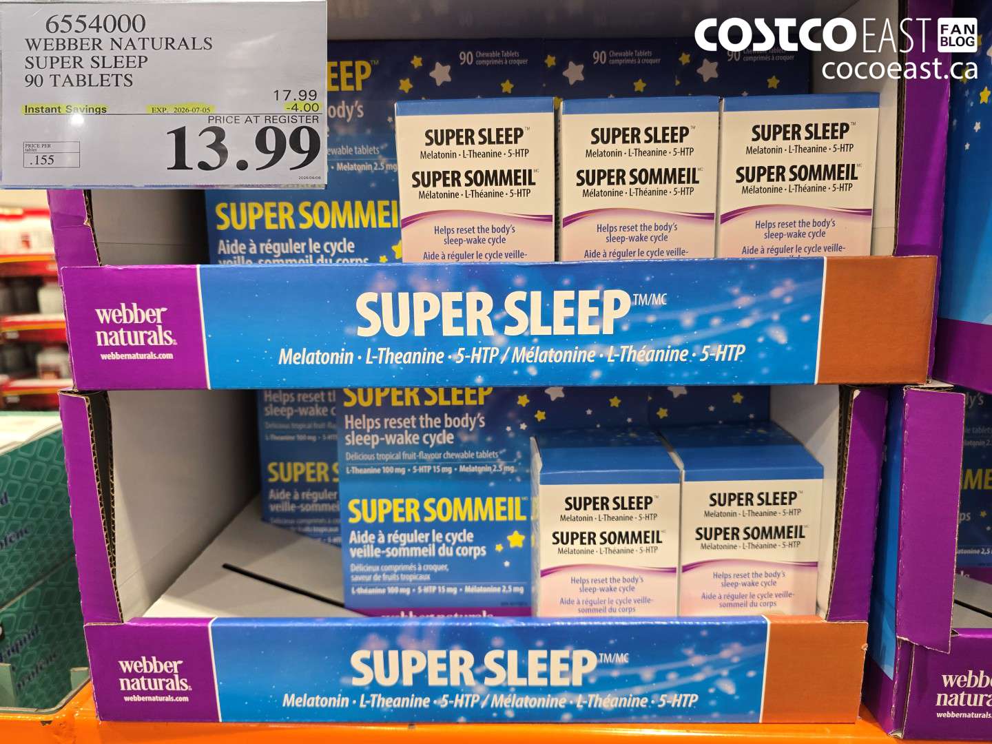 6554000 WEBBER NATURALS SUPER SLEEP 90 TABLETS ($4.00 INSTANT SAVINGS EXPIRES ON 2026-07-05) $13.99