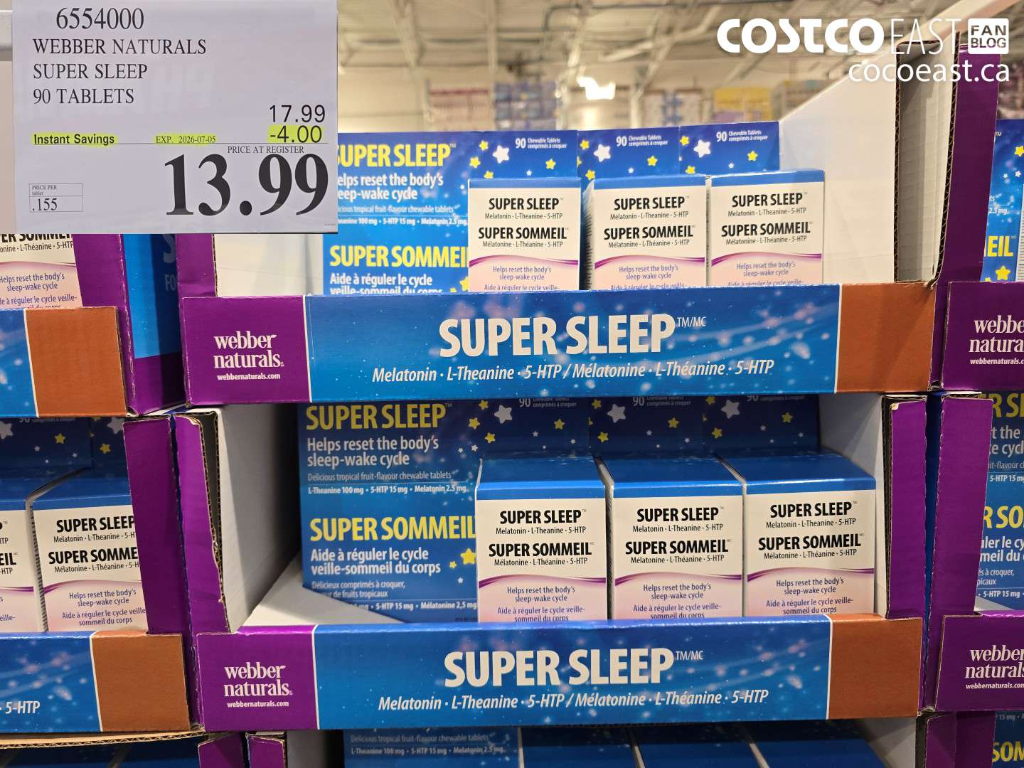 6554000 WEBBER NATURALS SUPER SLEEP 90 TABLETS ($4.00 INSTANT SAVINGS EXPIRES ON 2026-07-05) $13.99