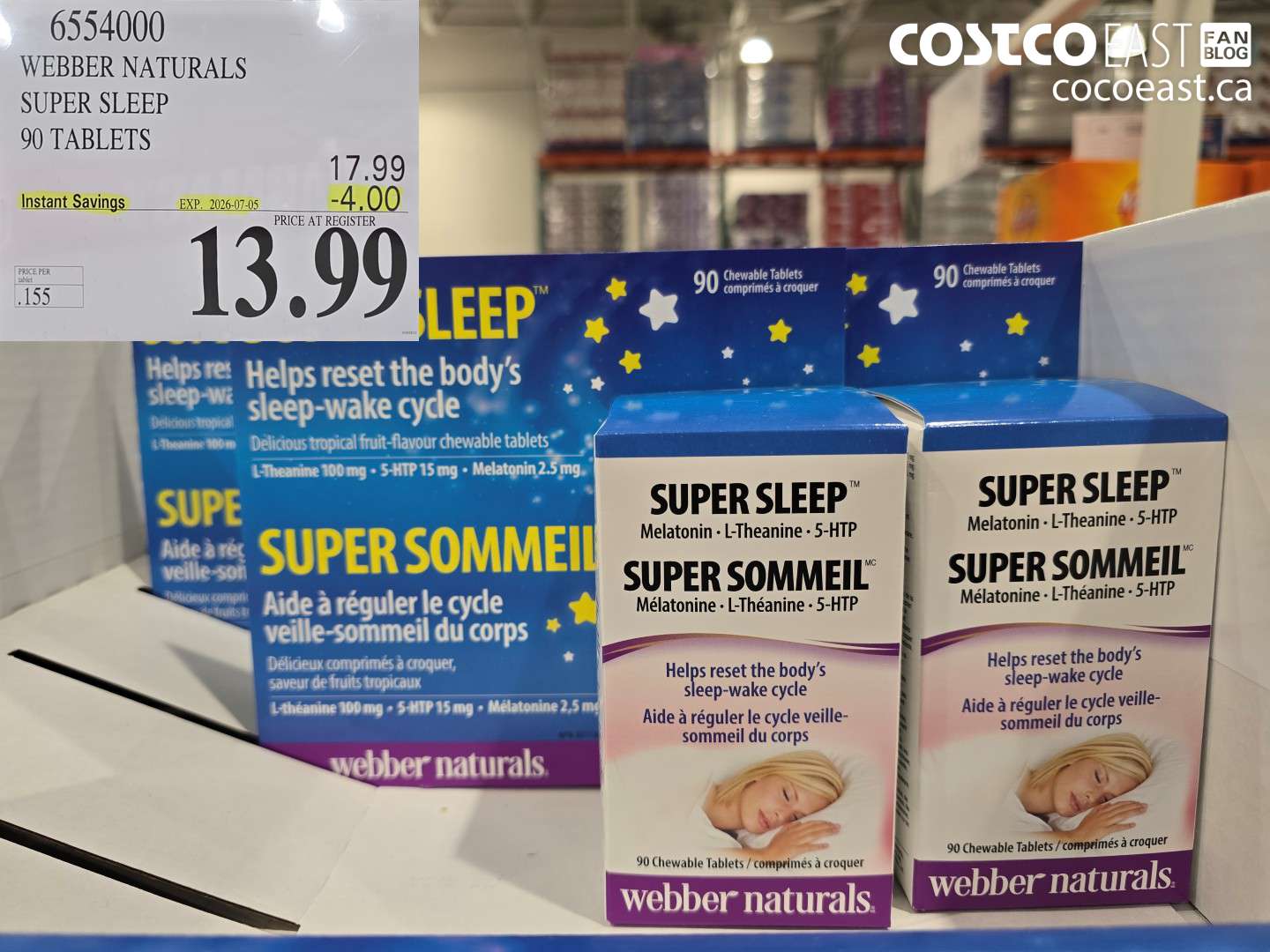 6554000 WEBBER NATURALS SUPER SLEEP 90 TABLETS ($4.00 INSTANT SAVINGS EXPIRES ON 2026-07-05) $13.99