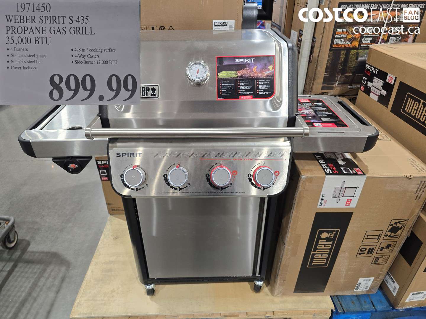 1971450 WEBER SPIRIT S-435 PROPANE GAS GRILL 35,000 BTU $899.99