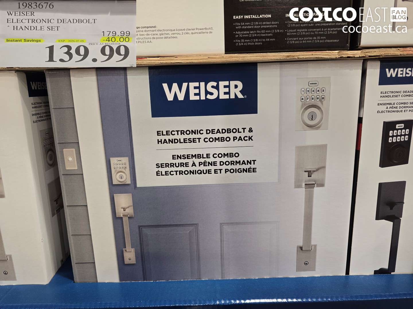 1983676 WEISER ELECTRONIC DEADBOLT HANDLE SET ($40.00 INSTANT SAVINGS EXPIRES ON 2026-07-05) $139.99