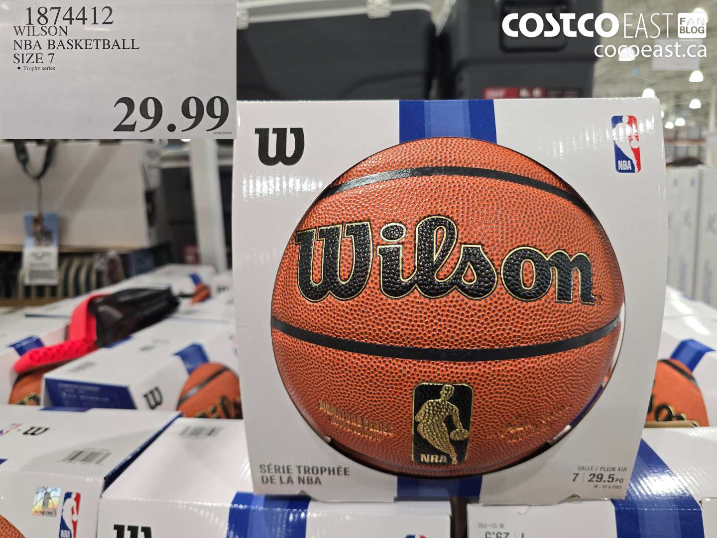 1874412 WILSON NBA BASKETBALL SIZE 7 $29.99