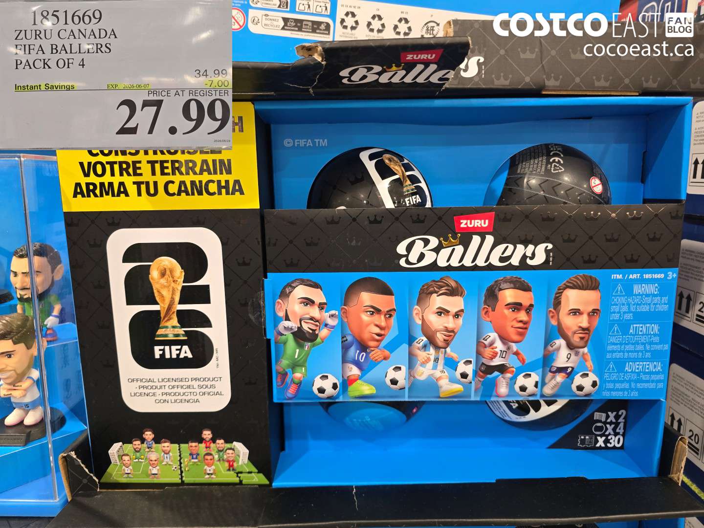 1851669 ZURU CANADA FIFA BALLERS PACK OF 4 ($7.00 INSTANT SAVINGS EXPIRES ON 2026-06-07) $27.99