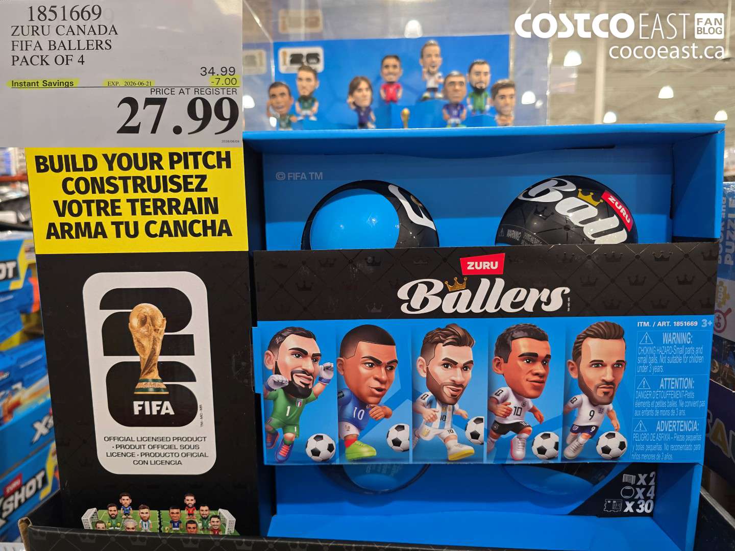1851669 ZURU CANADA FIFA BALLERS PACK OF 4 ($7.00 INSTANT SAVINGS EXPIRES ON 2026-06-21) $27.99