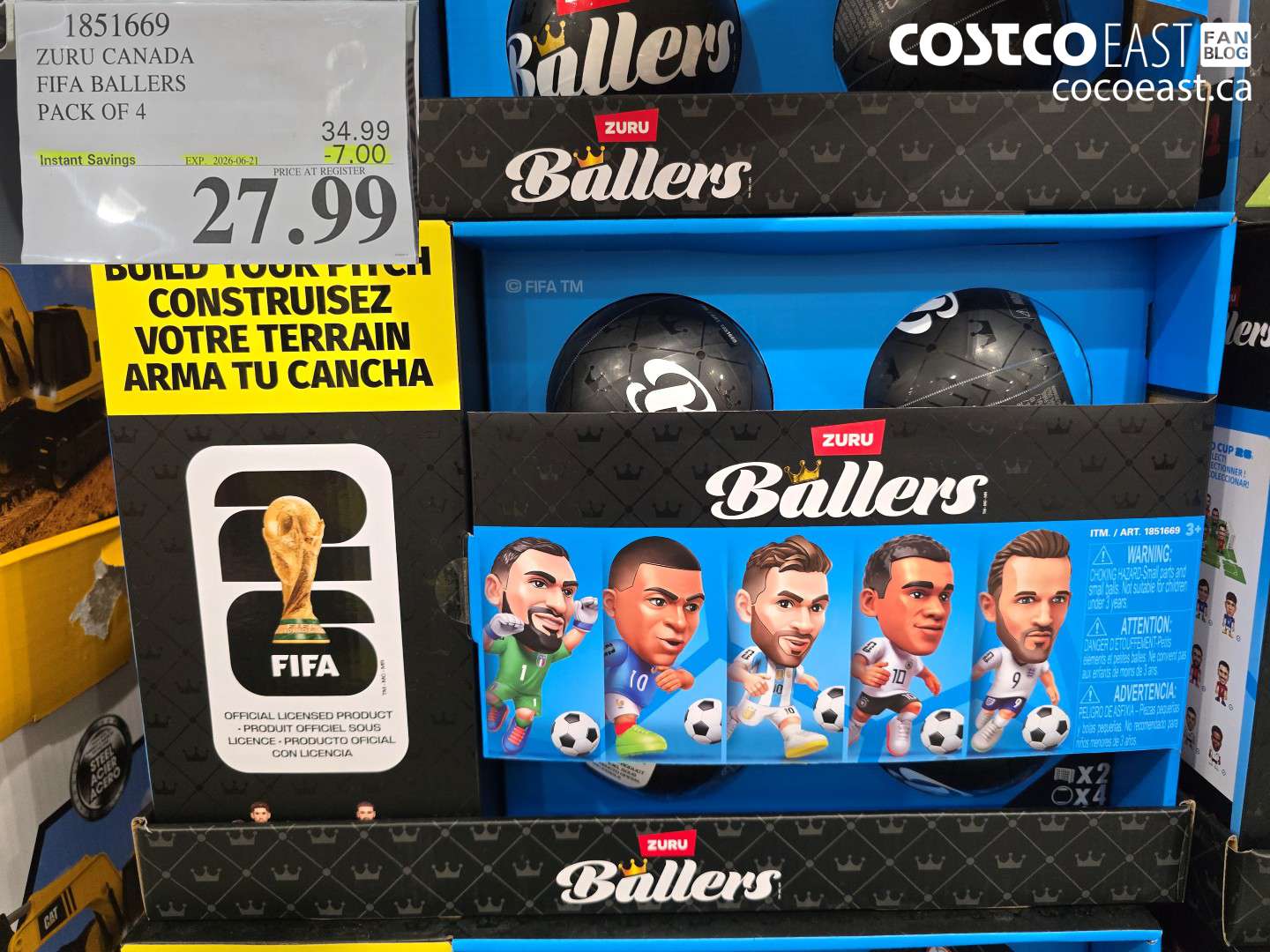1851669 ZURU CANADA FIFA BALLERS PACK OF 4 ($7.00 INSTANT SAVINGS EXPIRES ON 2026-06-21) $27.99