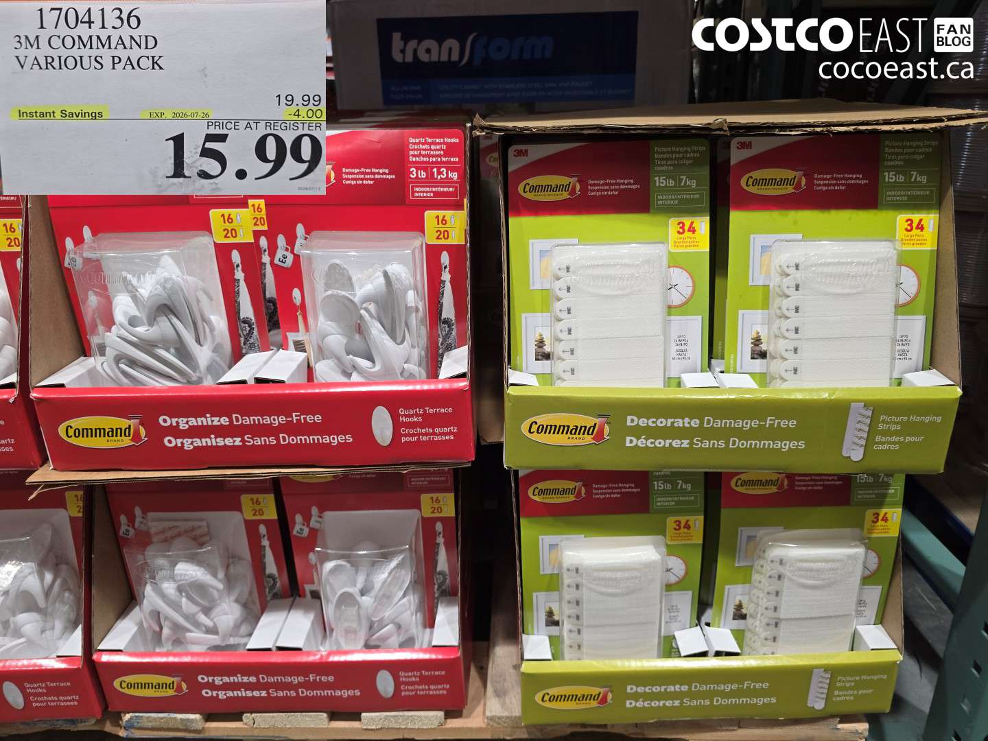 1704136 3M COMMAND VARIOUS PACK ($4.00 INSTANT SAVINGS EXPIRES ON 2026-07-26) $15.99