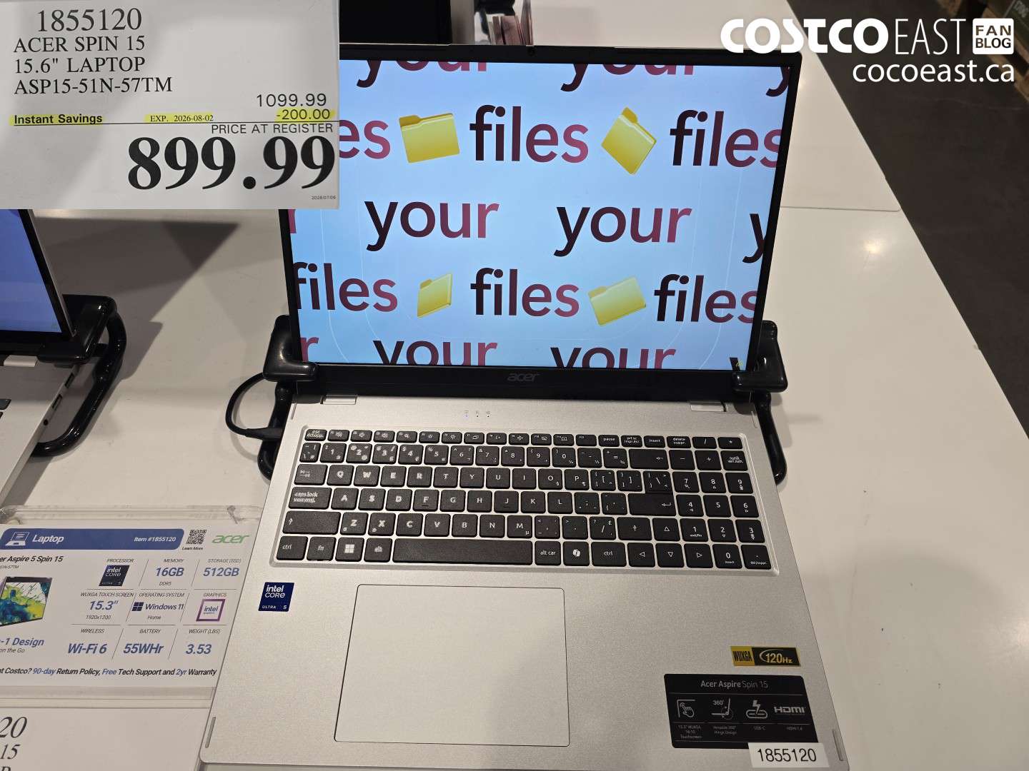 1855120 ACER SPIN 15 15.6