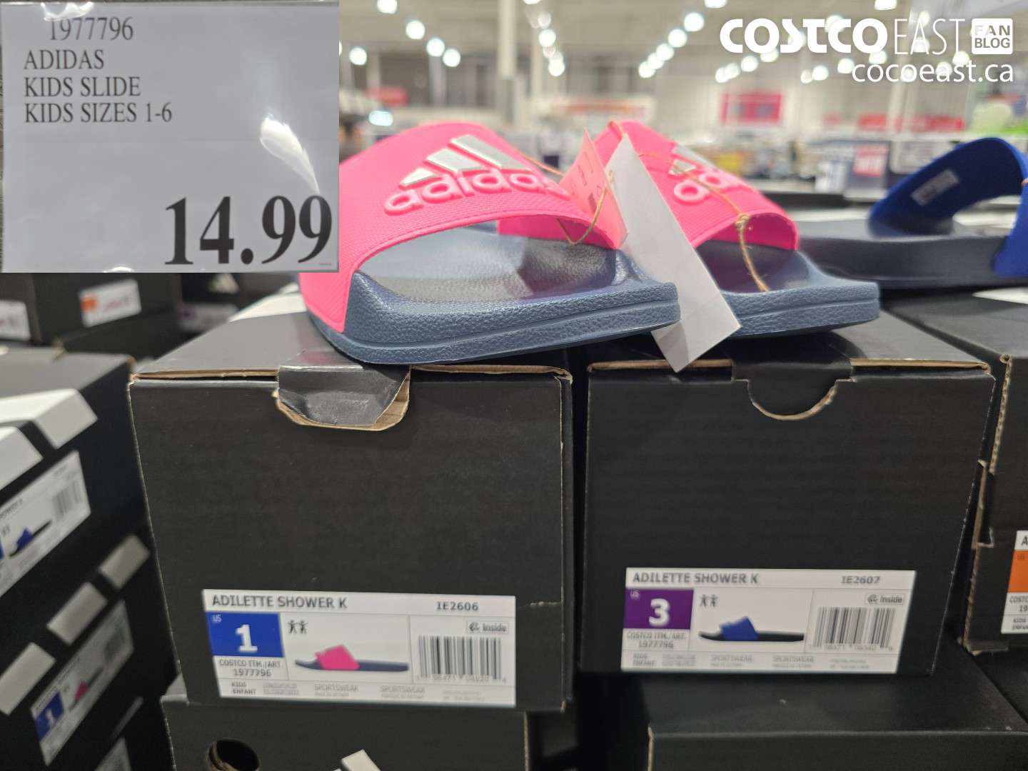 1977796 ADIDAS KIDS SLIDE KIDS SIZES 1-6 $14.99