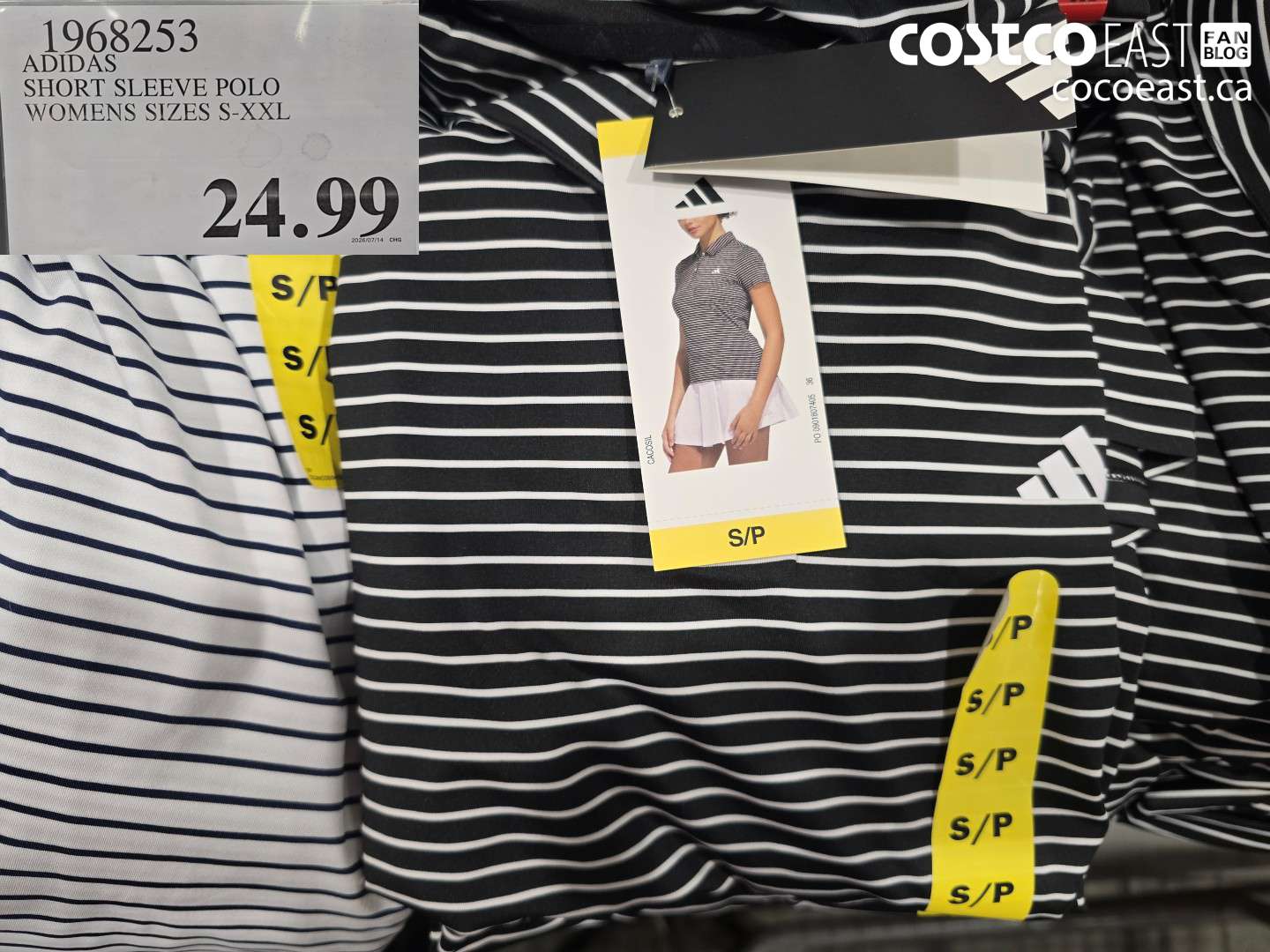 1968253 ADIDAS SHORT SLEEVE POLO WOMENS SIZES S-XXL $24.99