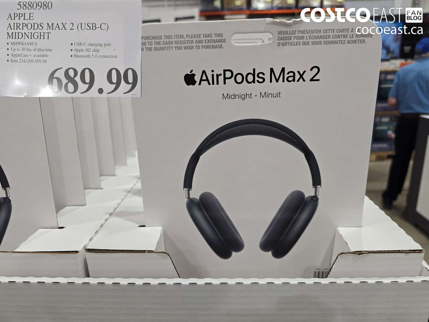 5880980 APPLE AIRPODS MAX 2 (USB-C) MIDNIGHT $689.99