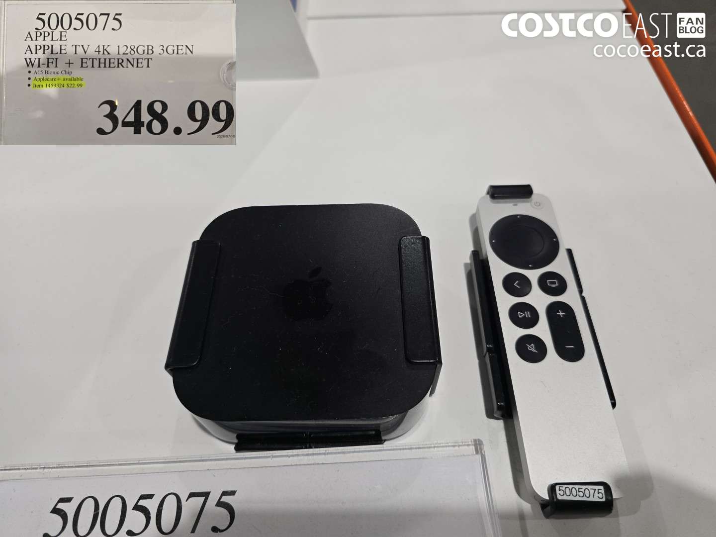 5005075 APPLE APPLE TV 4K 128GB 3GEN WI-FI + ETHERNET $348.99
