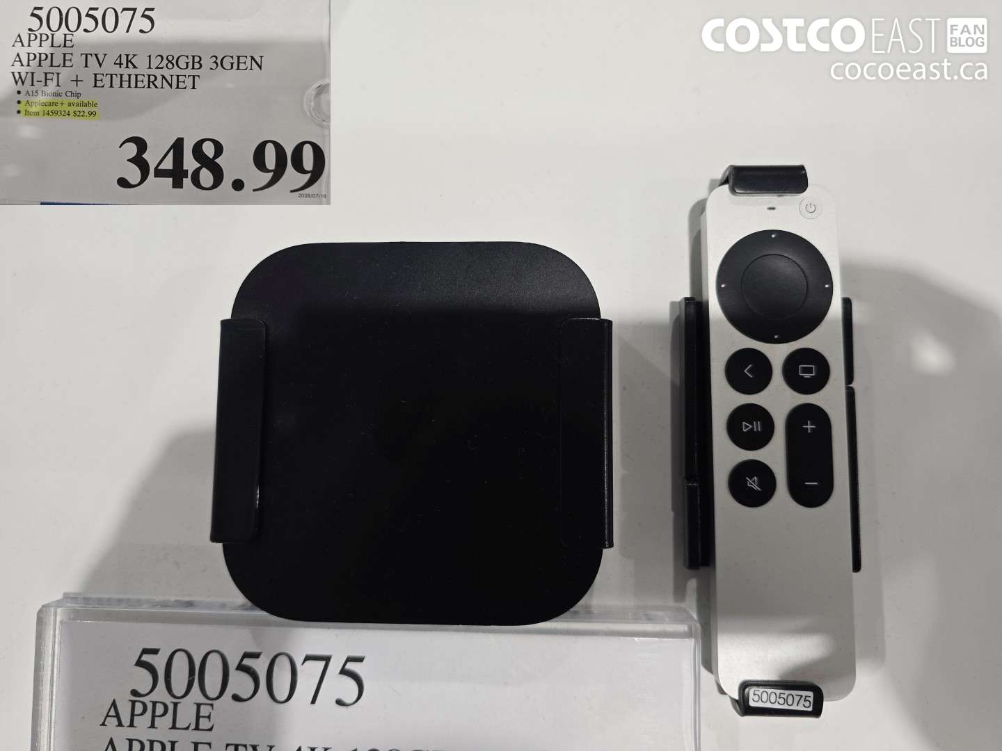 5005075 APPLE APPLE TV 4K 128GB 3GEN WI-FI + ETHERNET $348.99