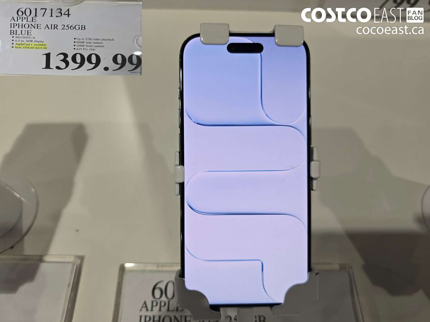 6017134 APPLE IPHONE AIR 256GB BLUE $1399.99