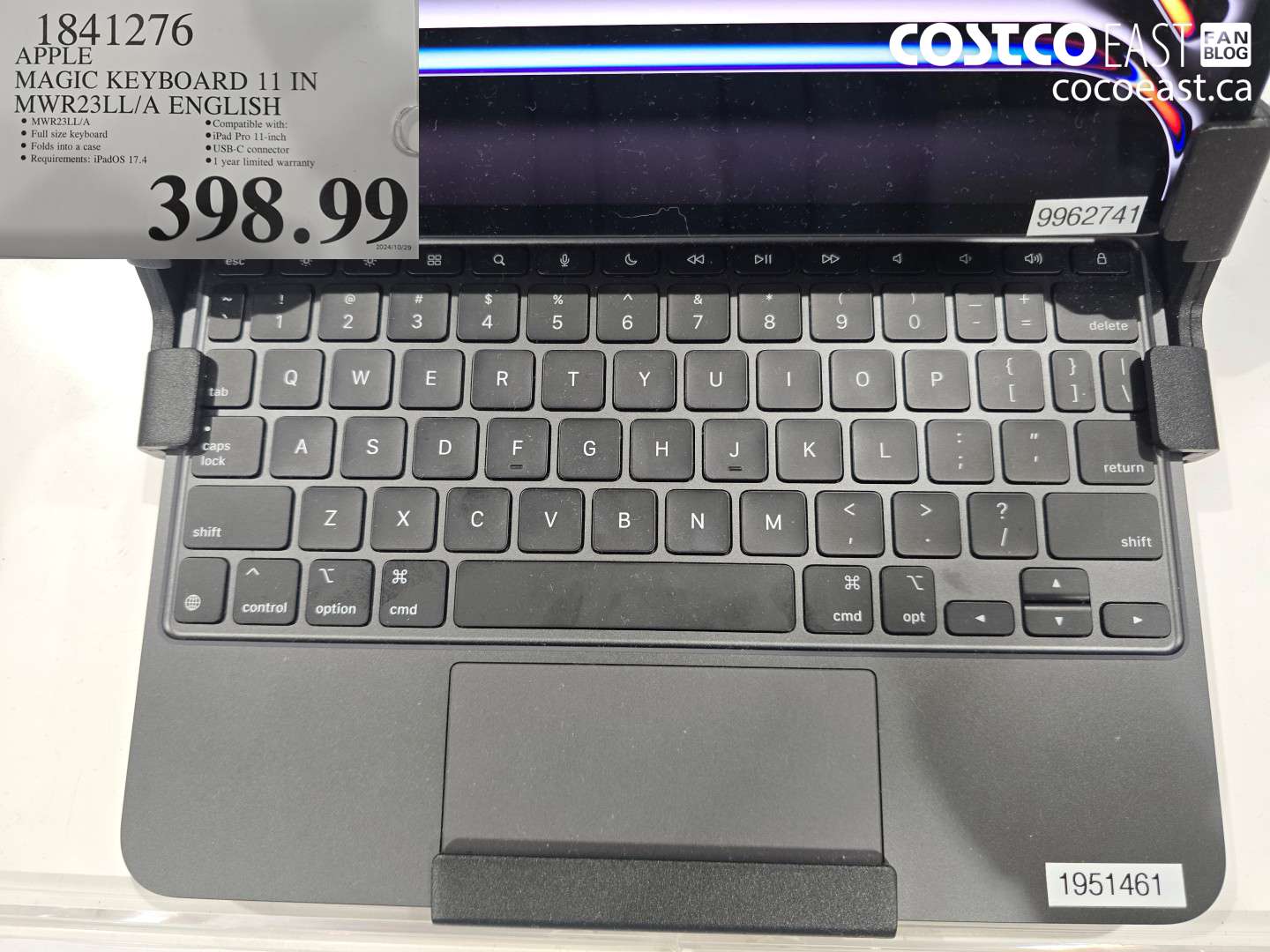 1841276 APPLE MAGIC KEYBOARD 11 IN MWR23LL/A ENGLISH $398.99
