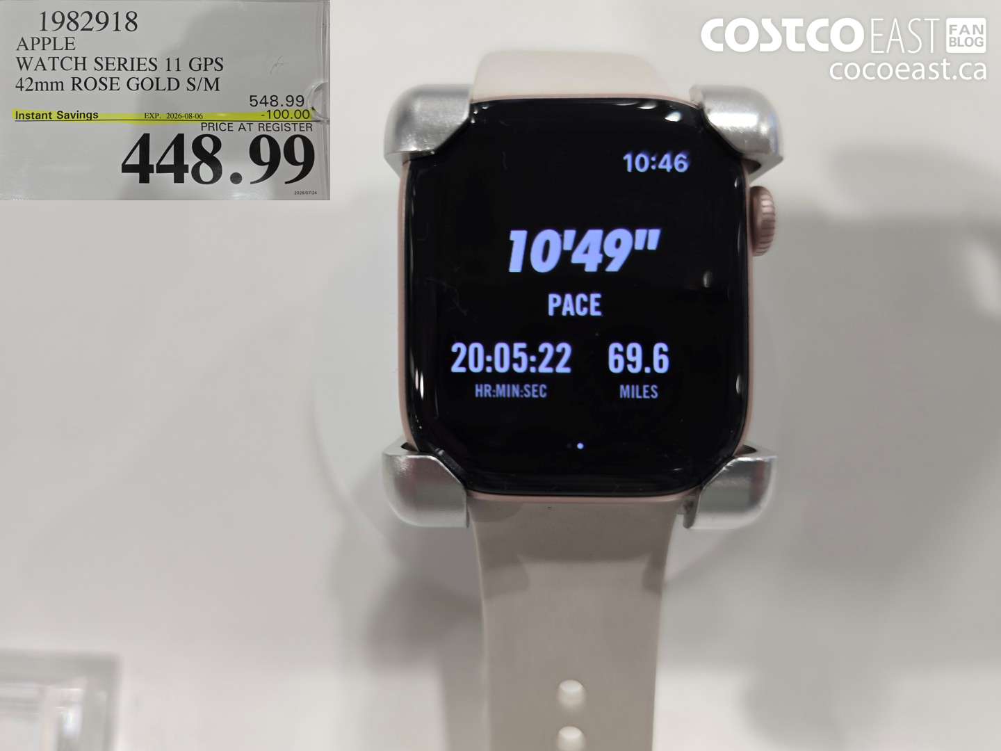 1982918 APPLE WATCH SERIES 11 GPS 42MM ROSE GOLD S/M ($100.00 INSTANT SAVINGS EXPIRES ON 2026-08-06) $448.99