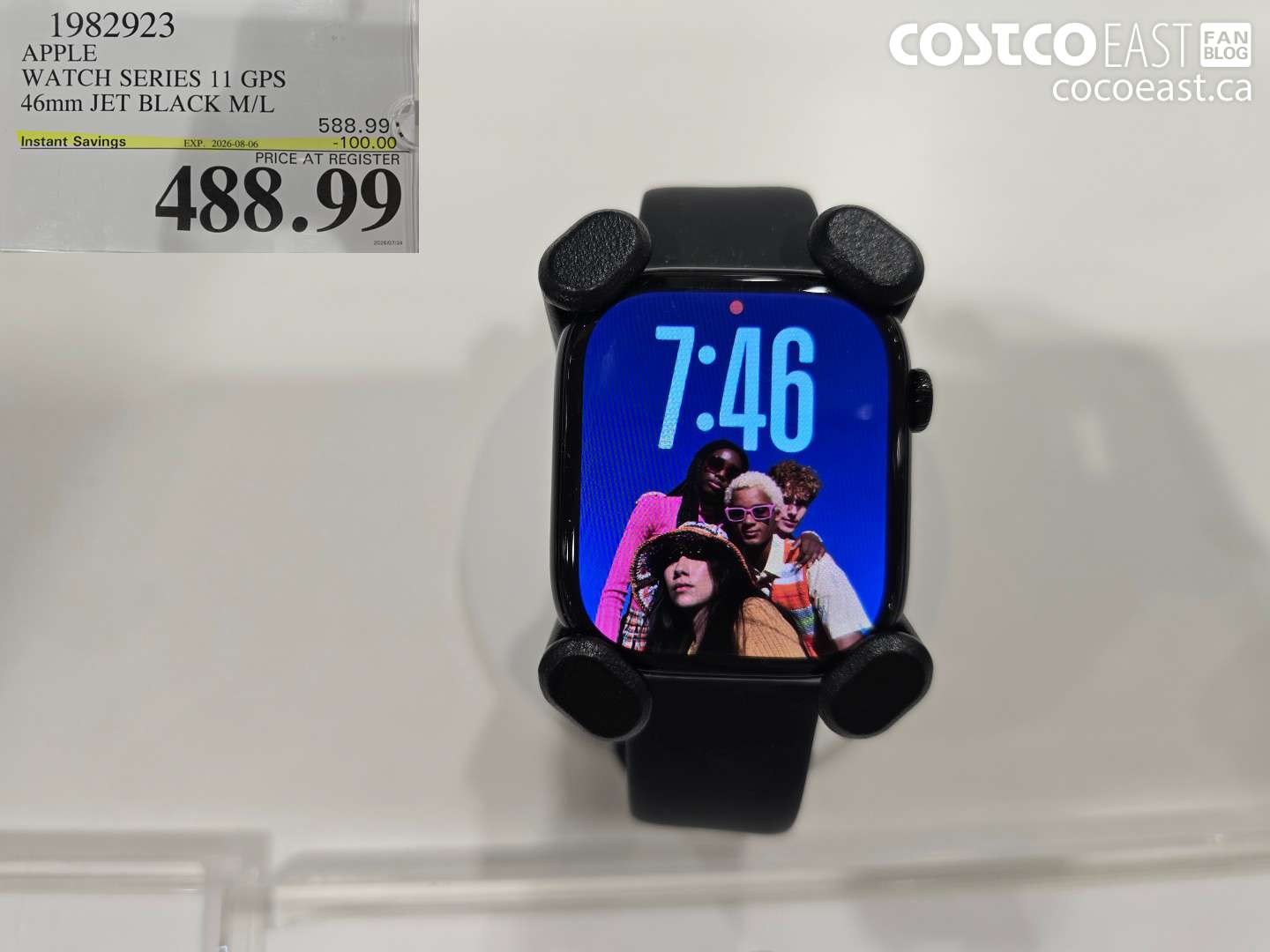 1982923 APPLE WATCH SERIES 11 GPS 46MM JET BLACK M/L ($100.00 INSTANT SAVINGS EXPIRES ON 2026-08-06) $488.99