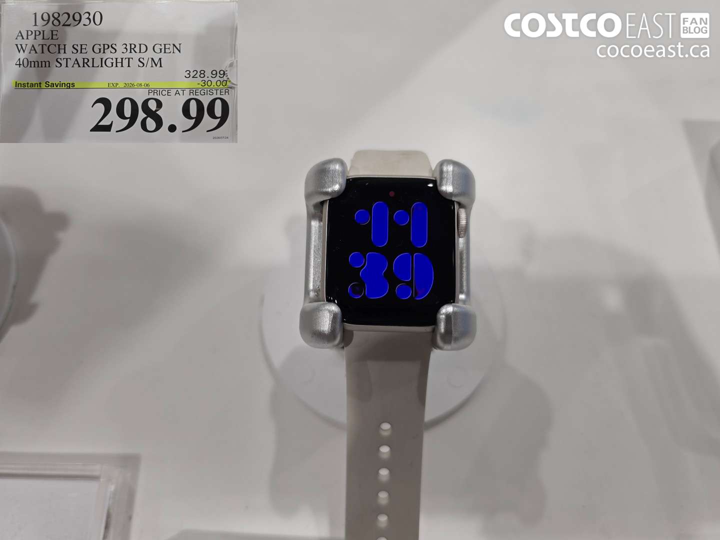 1982930 APPLE WATCH SE GPS 3RD GEN 40MM STARLIGHT S/M ($30.00 INSTANT SAVINGS EXPIRES ON 2026-08-06) $298.99