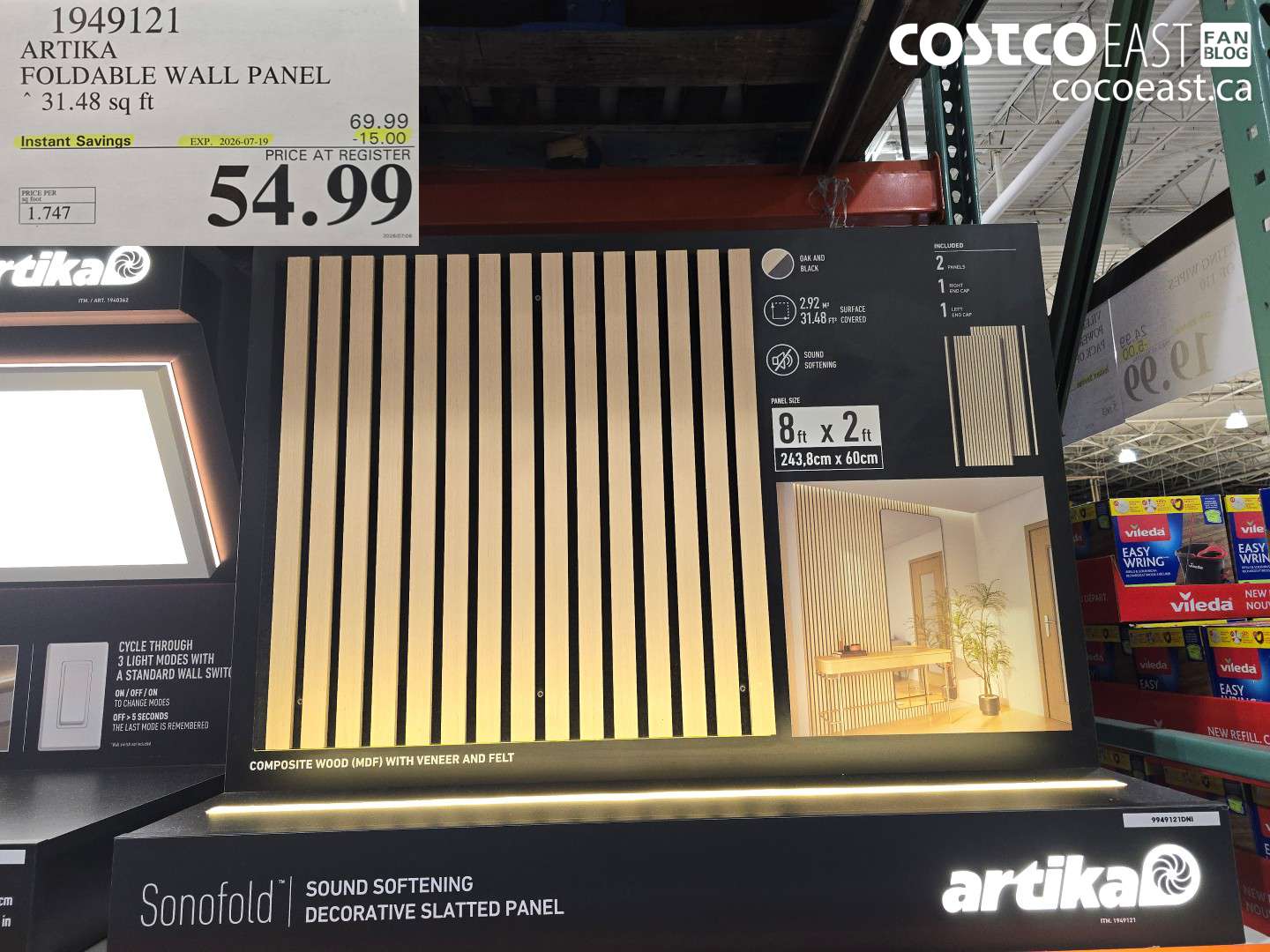 1949121 ARTIKA FOLDABLE WALL PANEL 31.48 SQ FT ($15.00 INSTANT SAVINGS EXPIRES ON 2026-07-19) $54.99