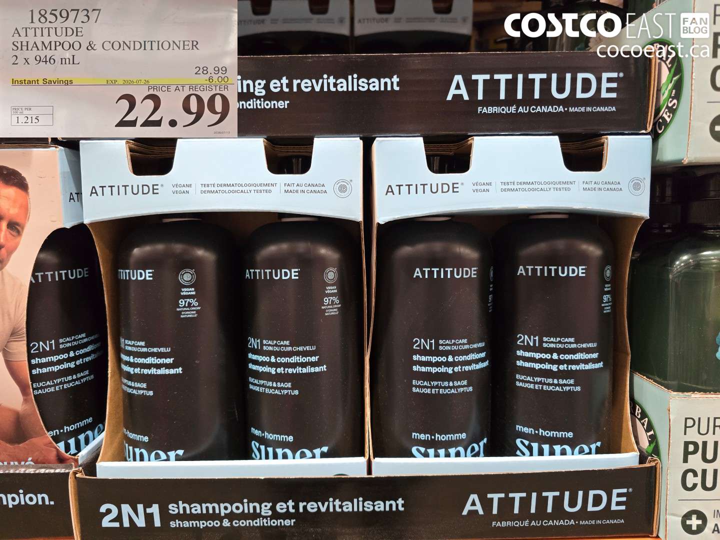 1859737 ATTITUDE SHAMPOO & CONDITIONER 2 X 946 ML ($6.00 INSTANT SAVINGS EXPIRES ON 2026-07-26) $22.99