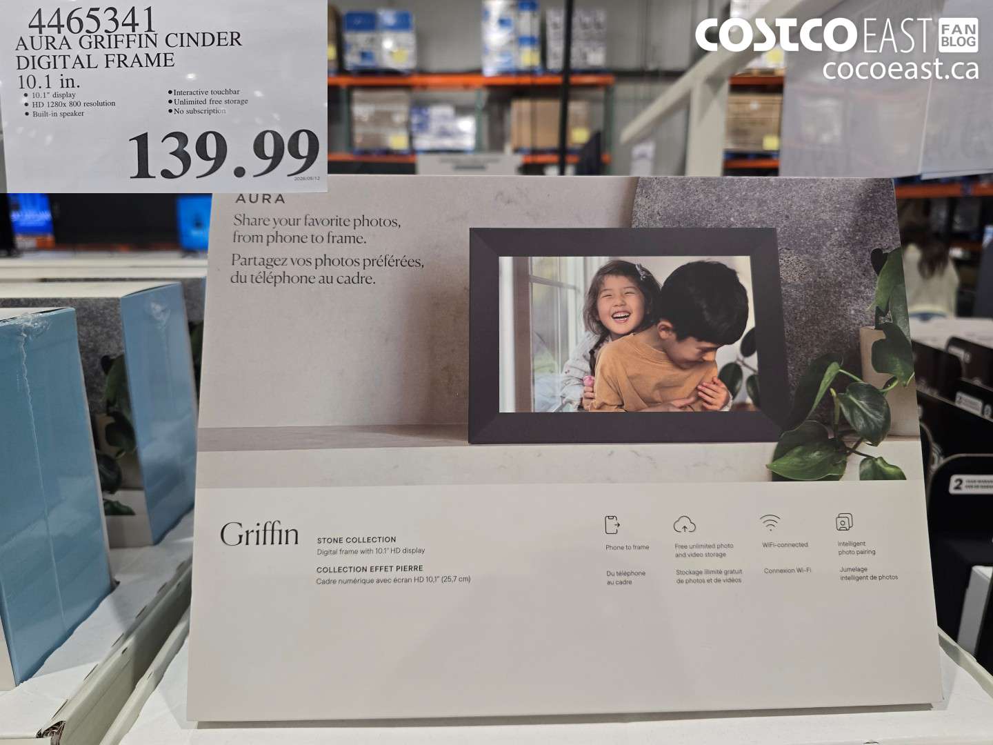 4465341 AURA GRIFFIN CINDER DIGITAL FRAME 10.1 IN. $139.99