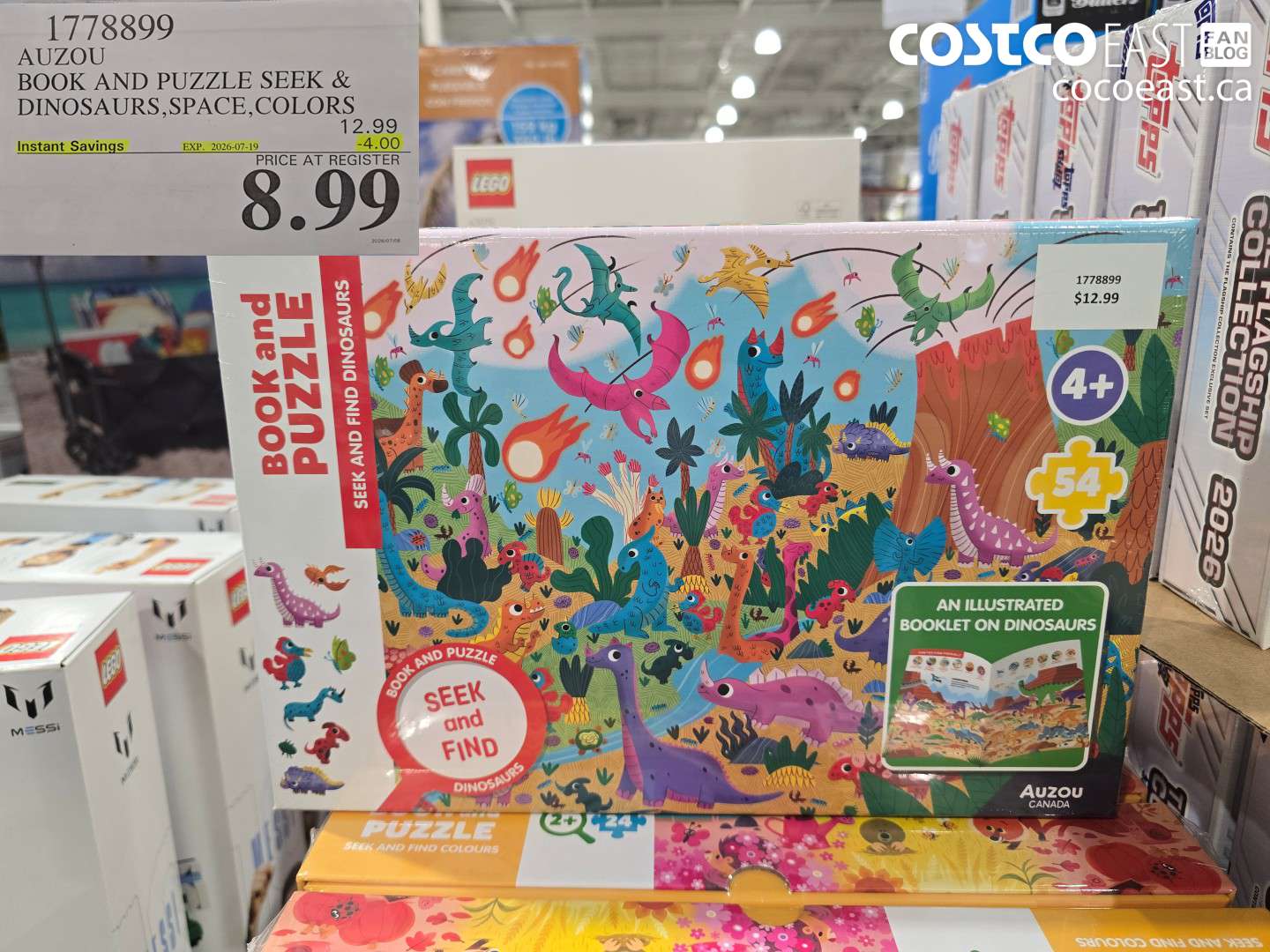 1778899 AUZOU BOOK AND PUZZLE SEEK & DINOSAURS, SPACE, COLORS ($4.00 INSTANT SAVINGS EXPIRES ON 2026-07-19) $8.99